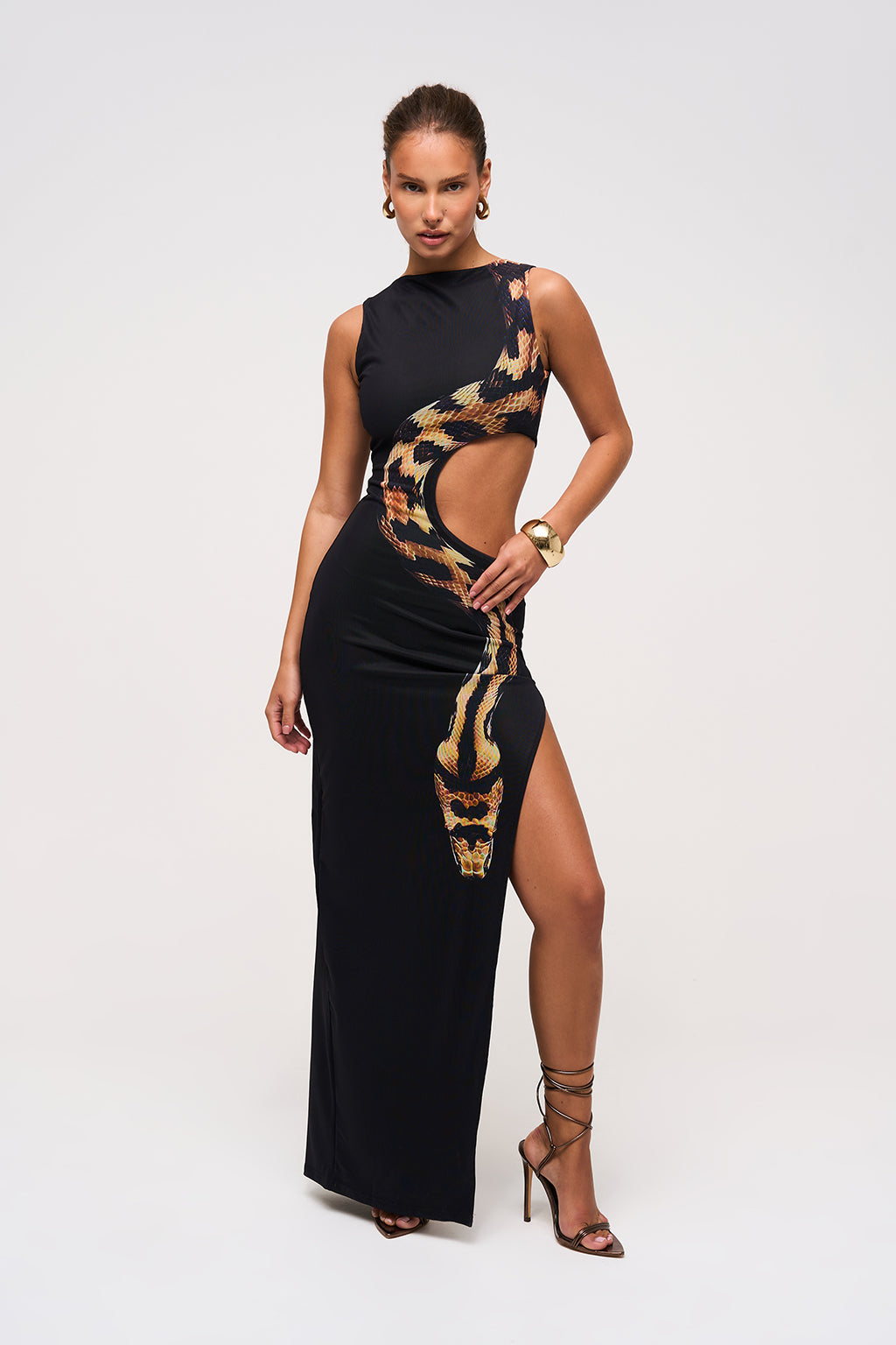 Snake Wrap Hollow Dress