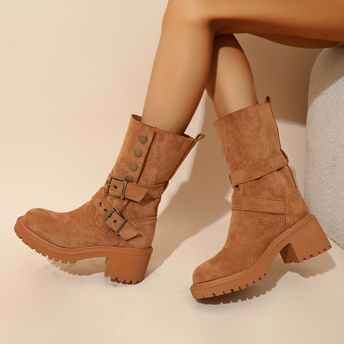 Fashionable Ladies 2024 Comfortable Lightweight Mid Boots