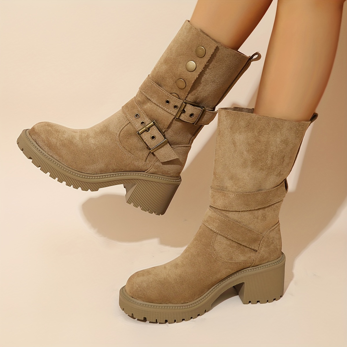 Fashionable Ladies 2024 Comfortable Lightweight Mid Boots