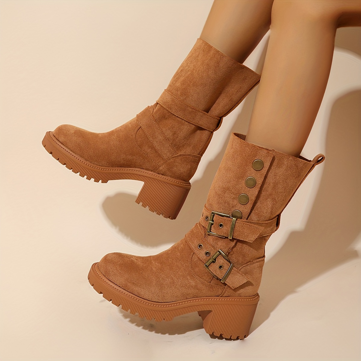 Fashionable Ladies 2024 Comfortable Lightweight Mid Boots