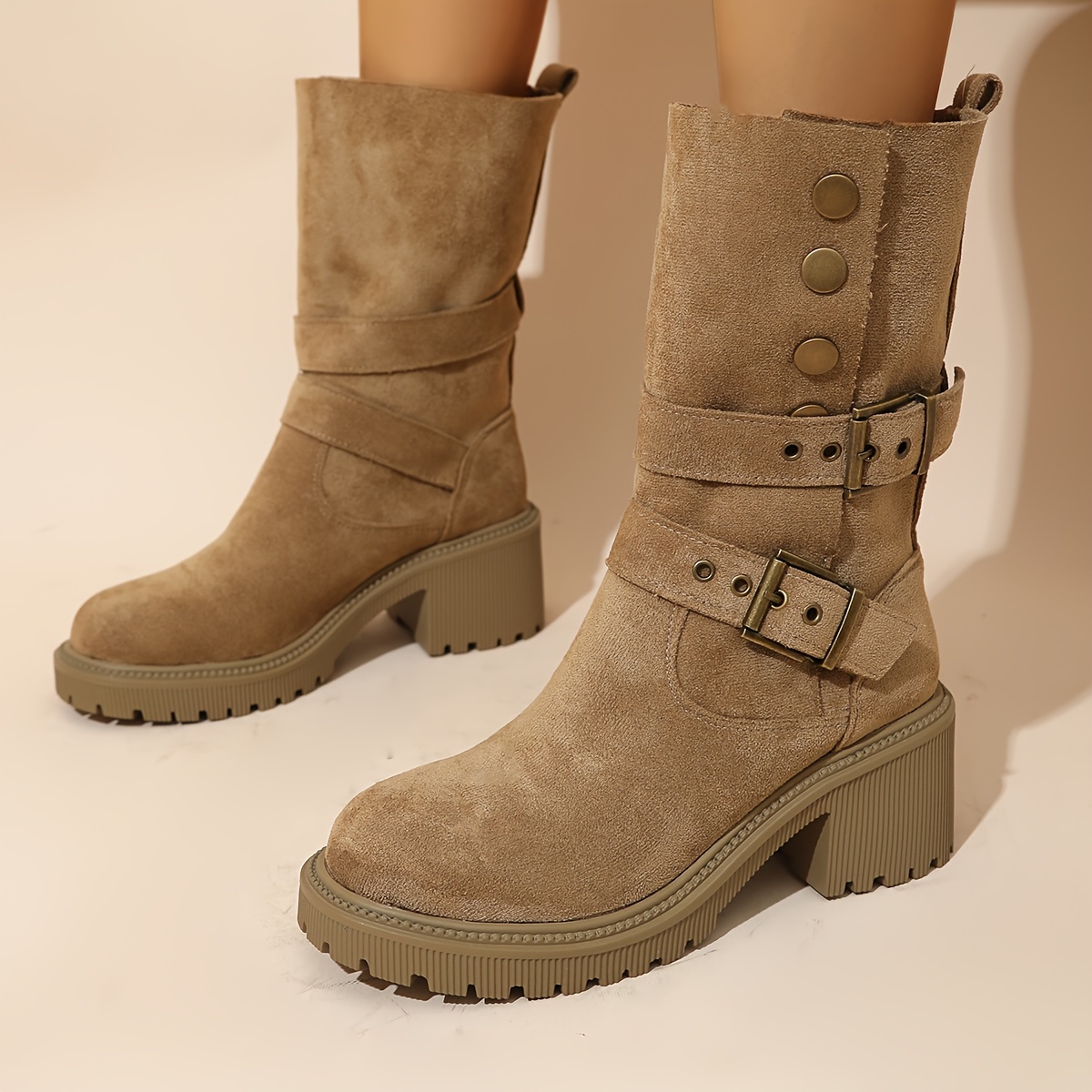 Fashionable Ladies 2024 Comfortable Lightweight Mid Boots