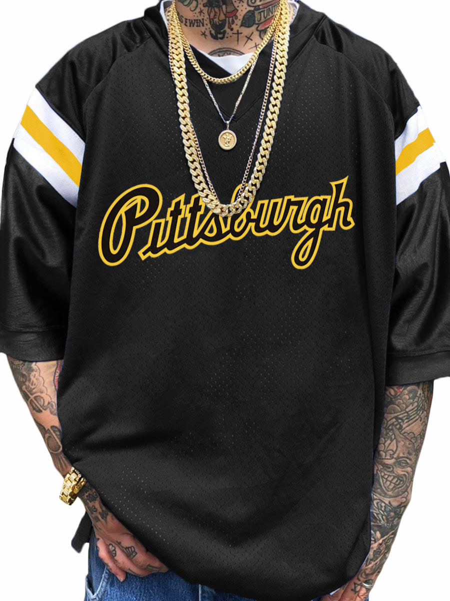 Pittsburgh Pirates MLB Men's Fashion V-Neck Short Sleeve Jersey