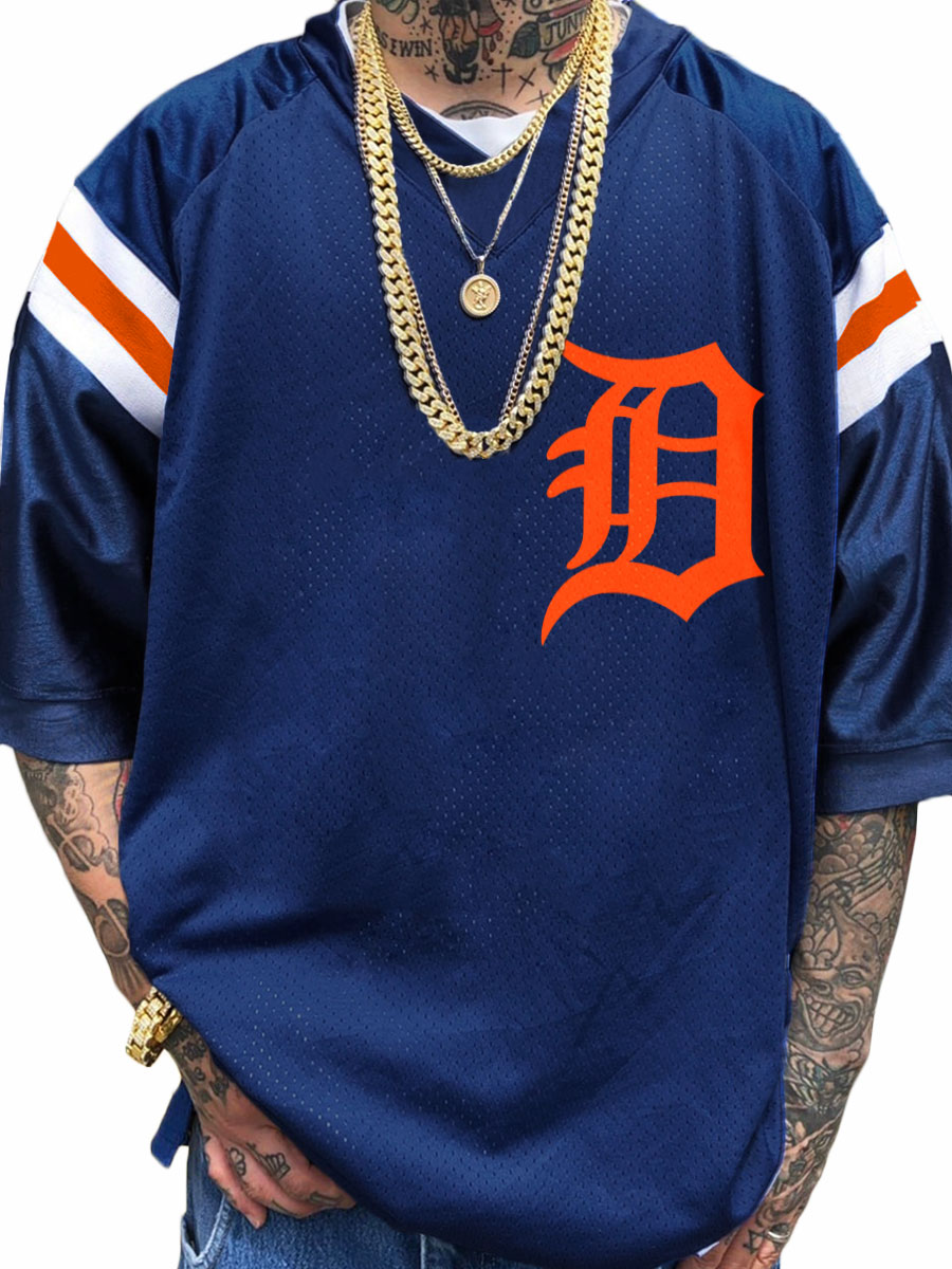 Detroit Tigers MLB Men's Fashion V-Neck Short Sleeve Jersey