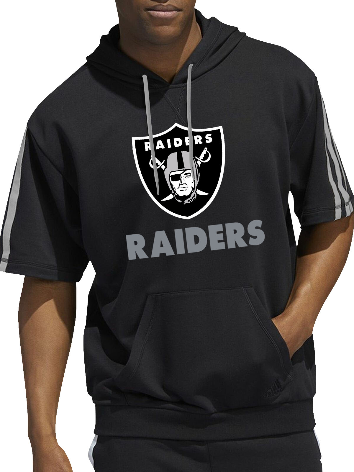 Las Vegas Raiders Short Sleeve Hooded Sweatshirt