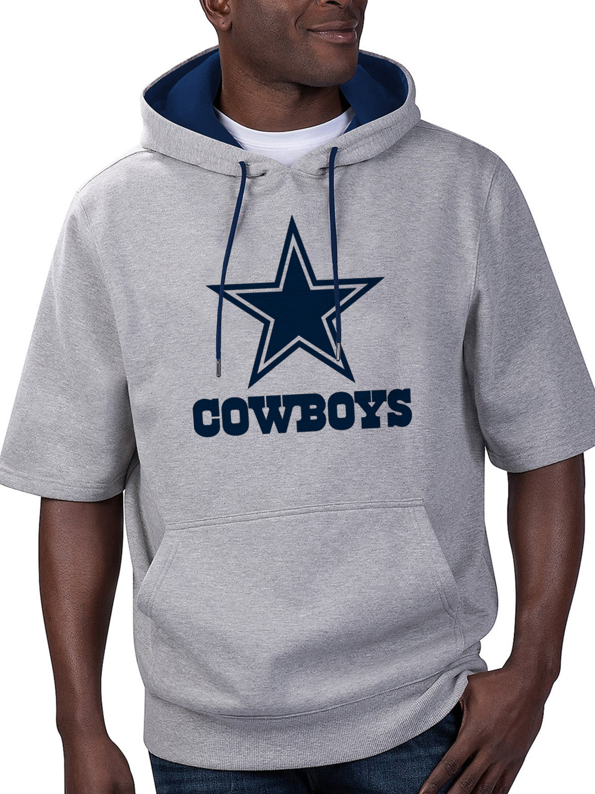 Dallas Cowboys Short Sleeve Hooded Sweatshirt