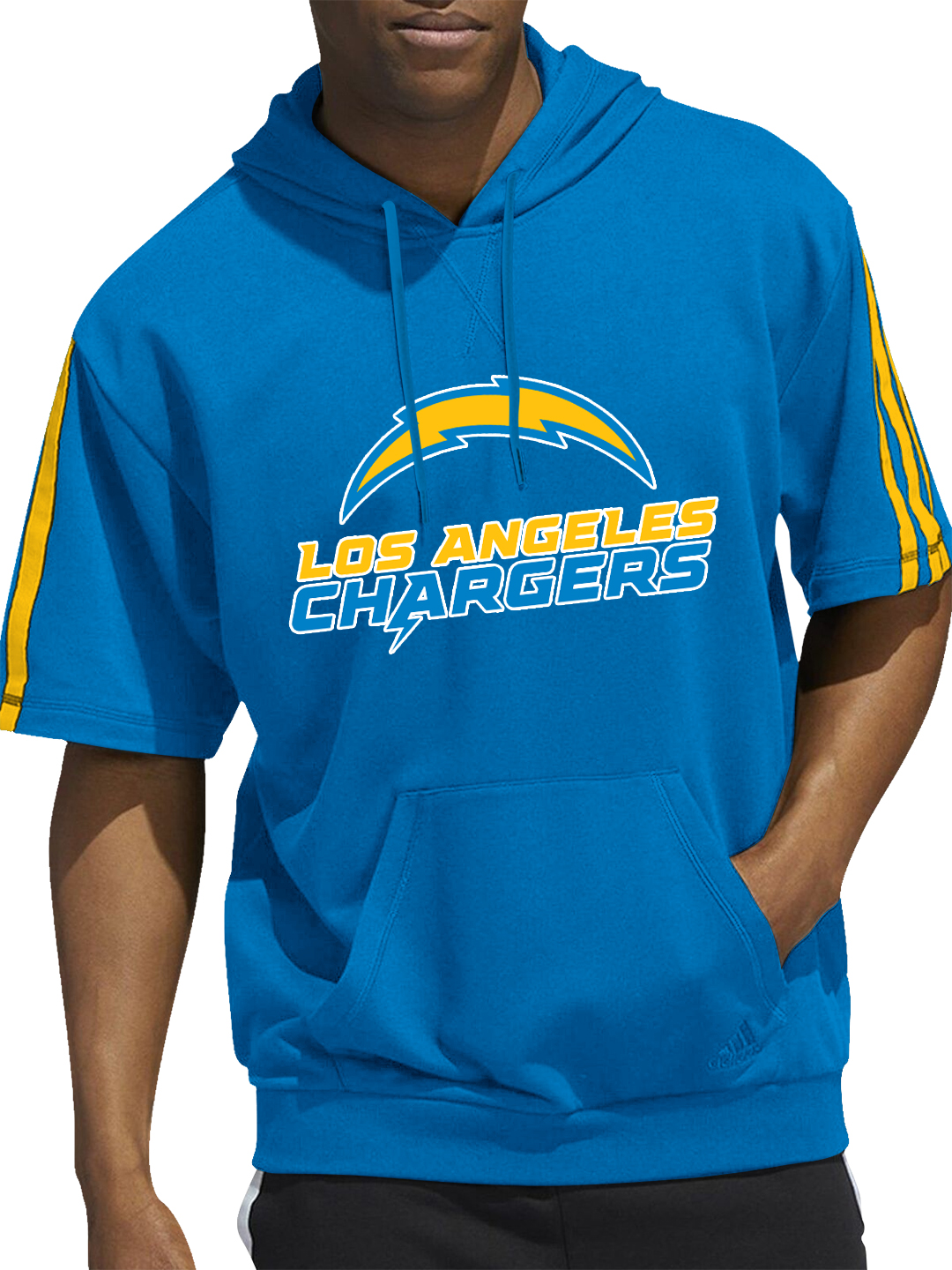 Los Angeles Chargers Short Sleeve Hooded Sweatshirt