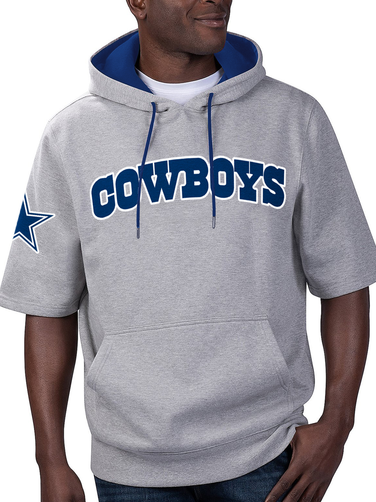 Dallas Cowboys Short Sleeve Hooded Sweatshirt