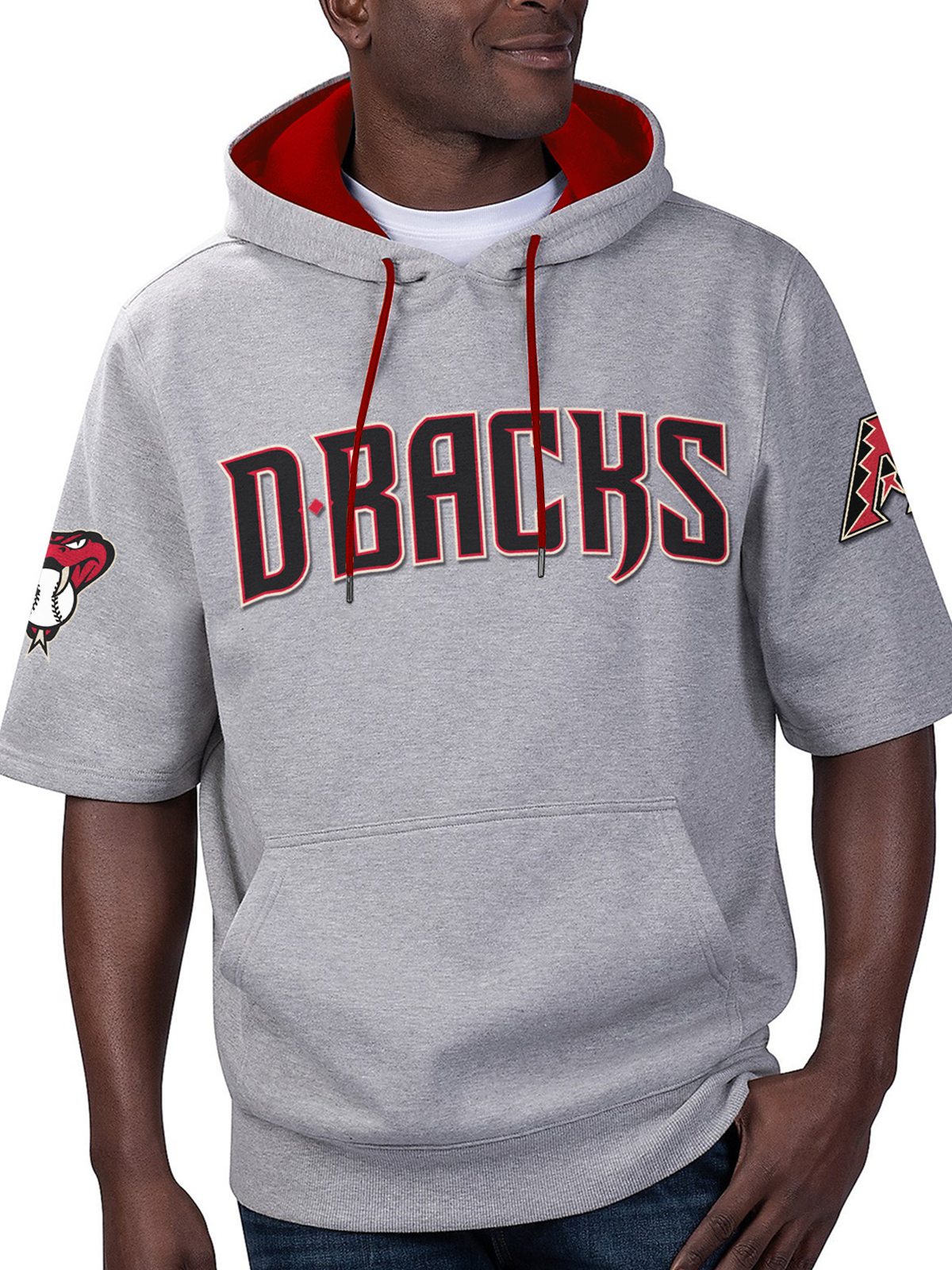Arizona Diamondbacks Fashion Short Sleeve Hooded Sweatshirt