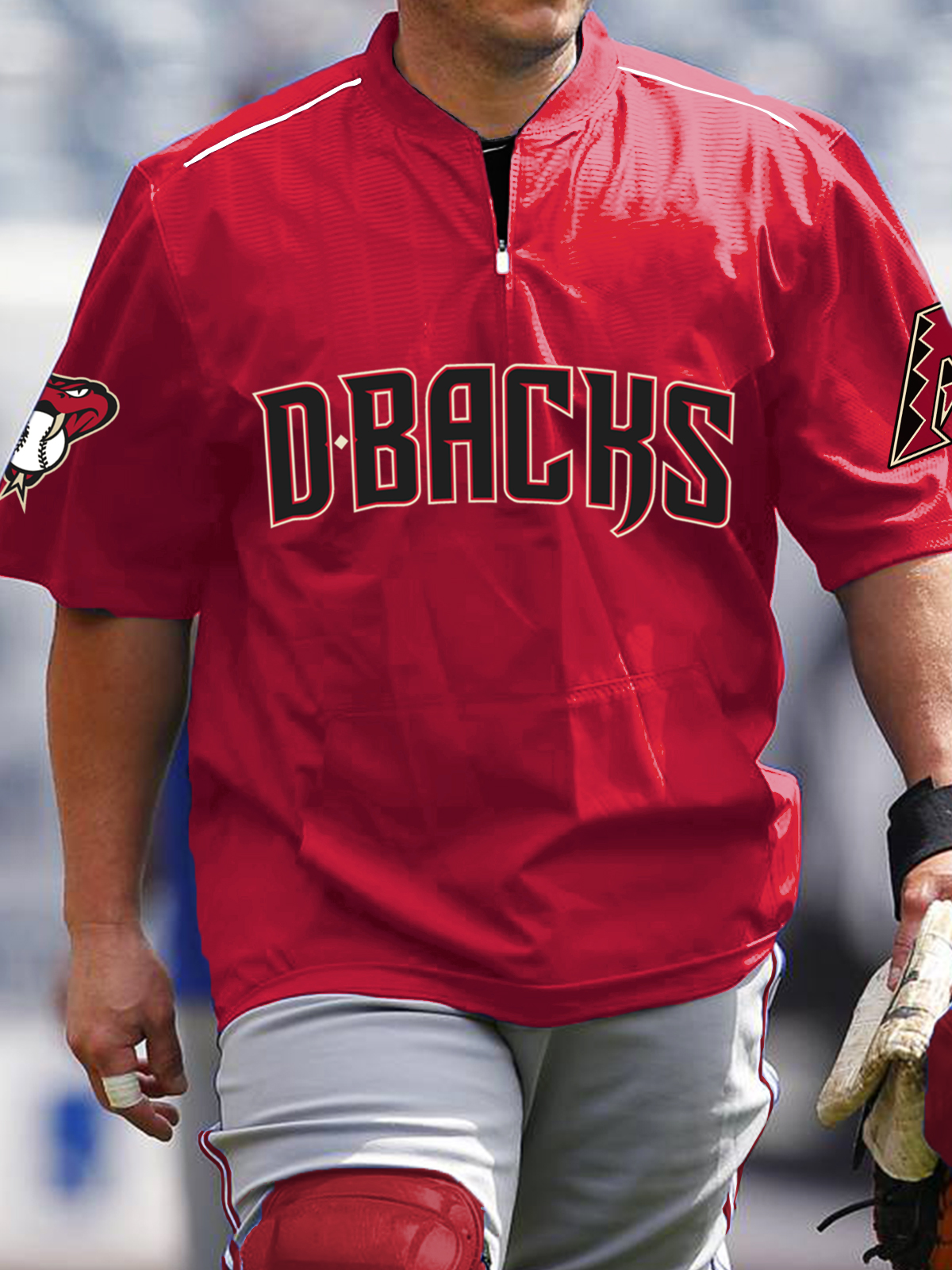 Arizona Diamondback Short Sleeve Zip Sweatshirt