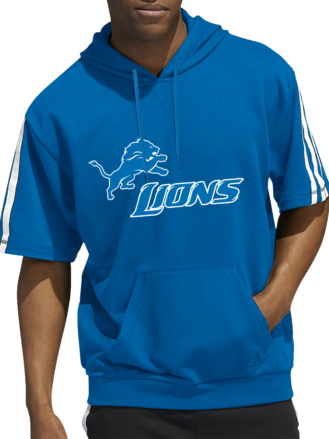 Detroit Lions Short Sleeve Hooded Sweatshirt