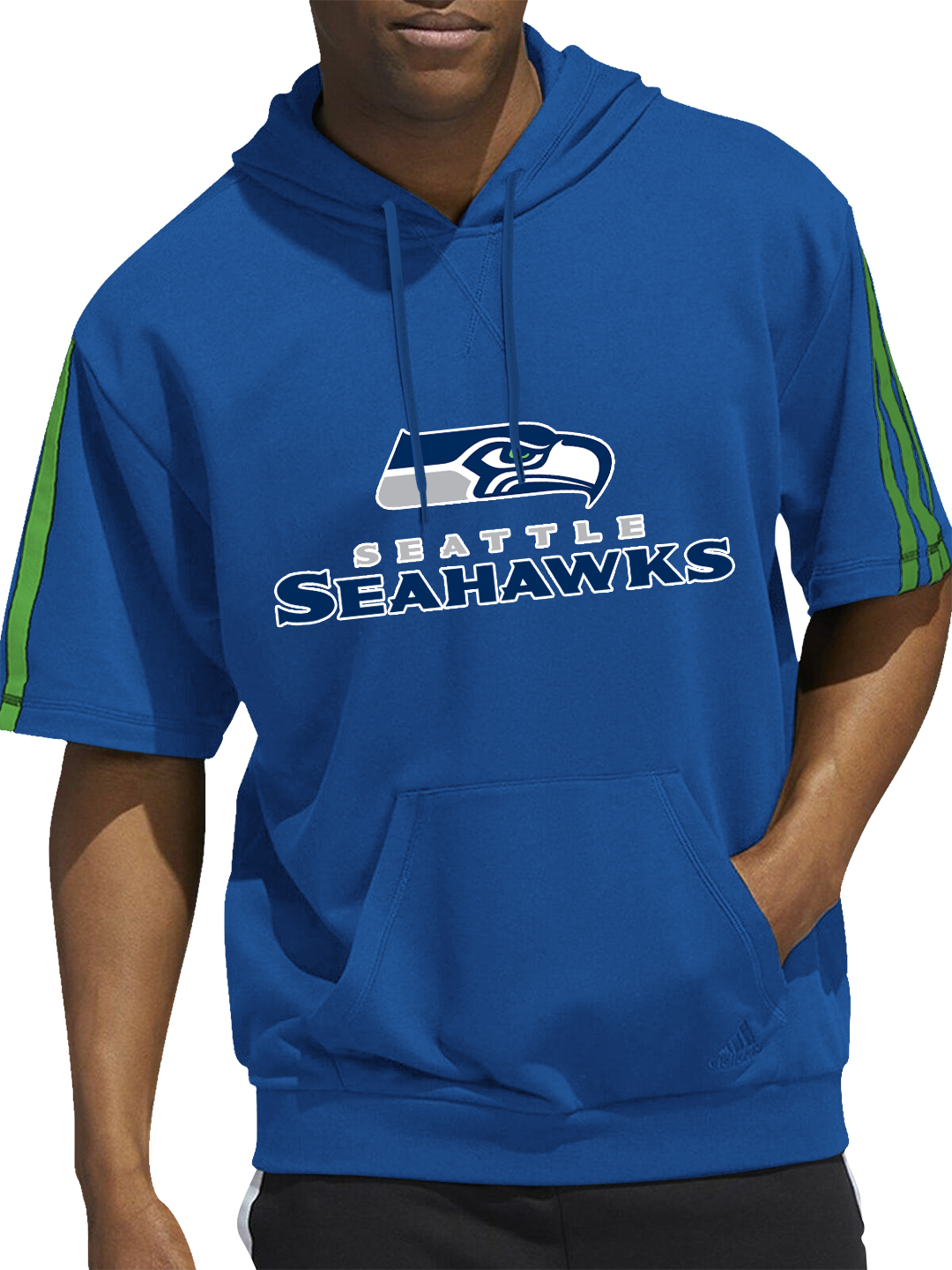 Seattle Seahawks Short Sleeve Hooded Sweatshirt