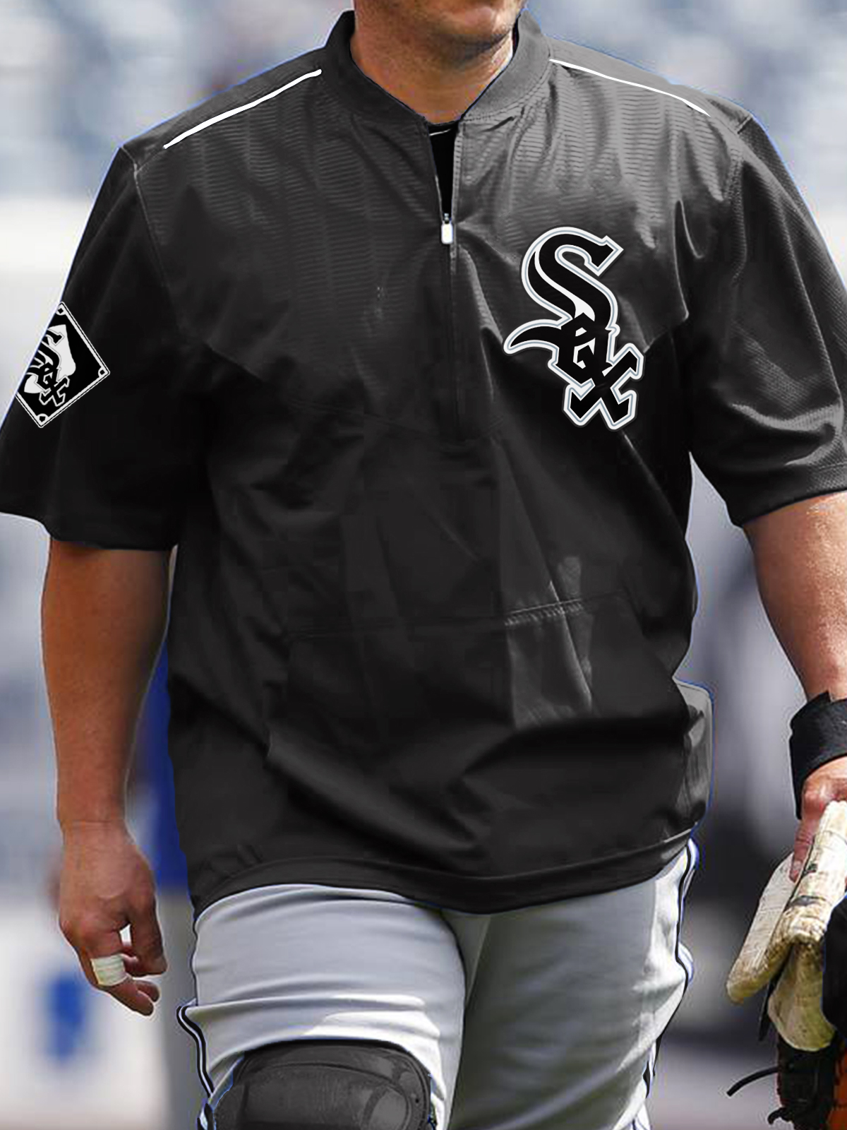 Chicago White Sox Short Sleeve Zip Sweatshirt