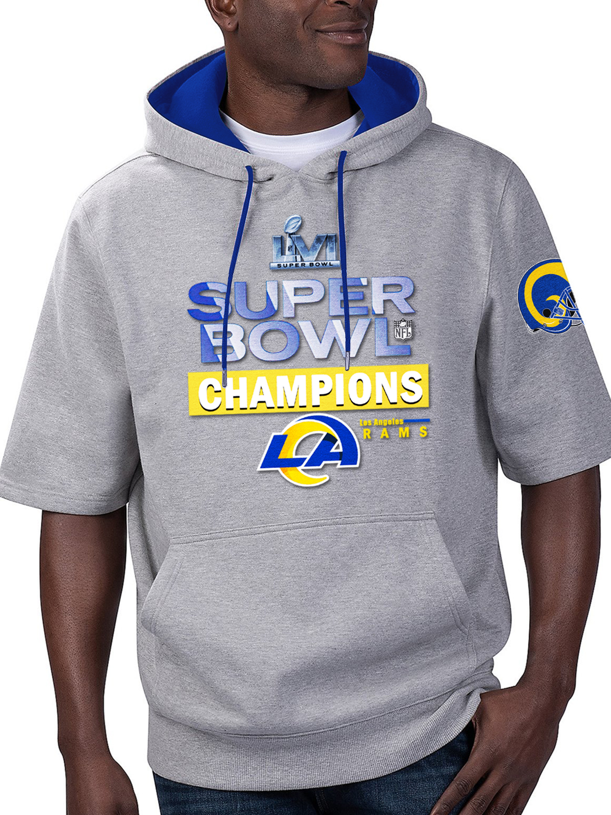 Los Angeles Rams Short Sleeve Hooded Sweatshirt