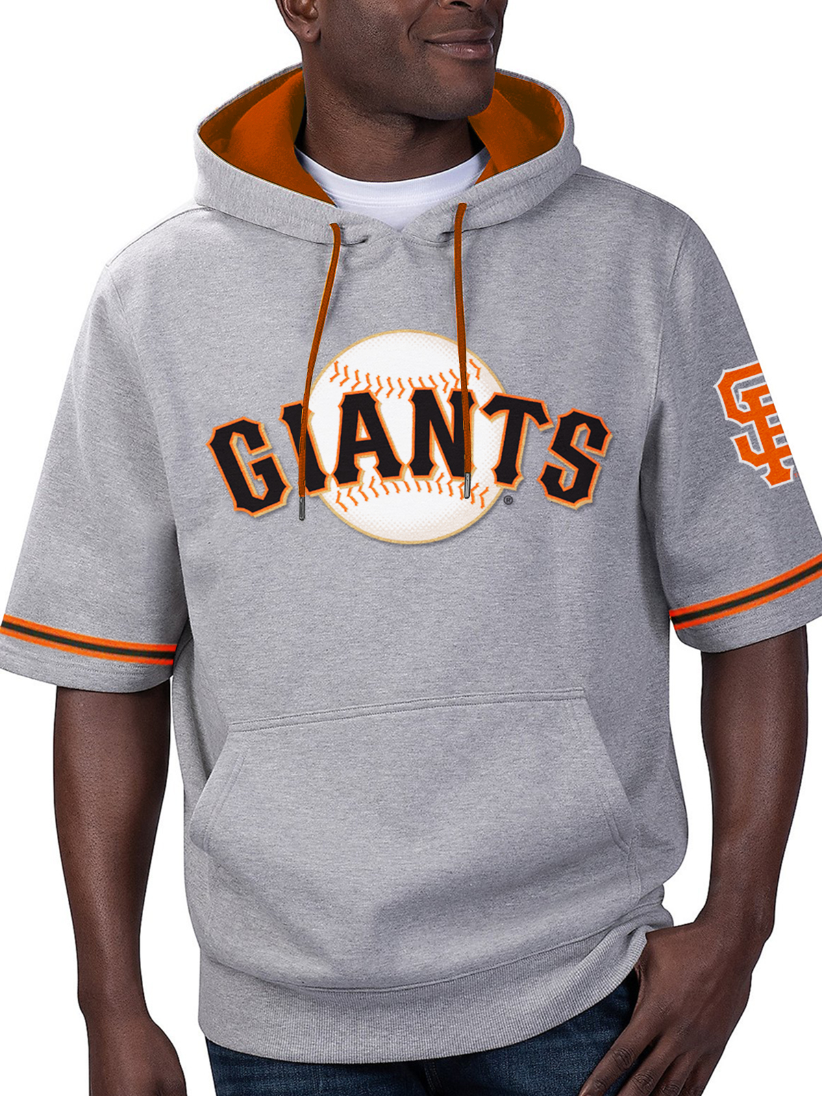 San Francisco Giants Fashion Short Sleeve Hooded Sweatshirt