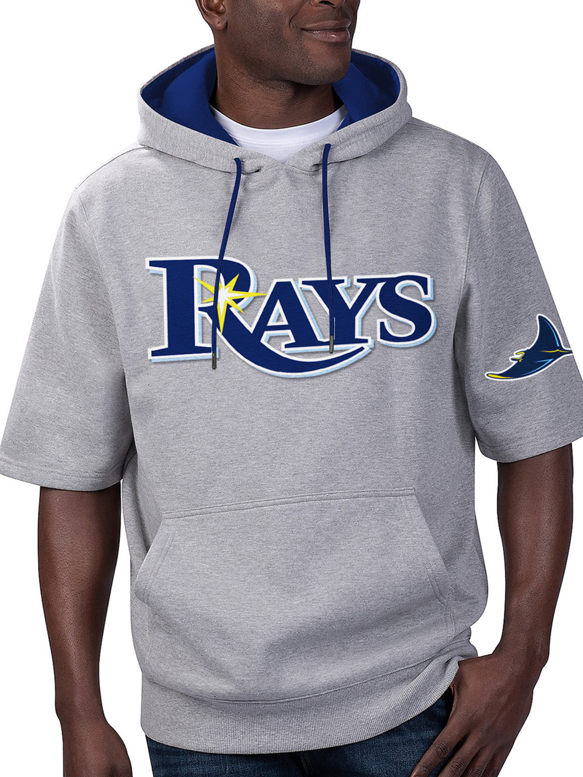 Tampa Bay Rays Fashion Short Sleeve Hooded Sweatshirt