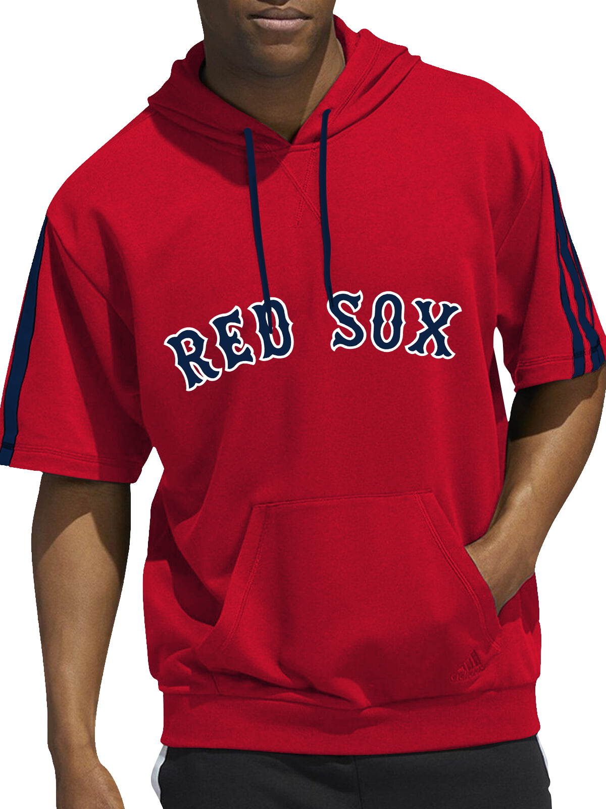 Boston Red Sox Short Sleeve Hooded Sweatshirt
