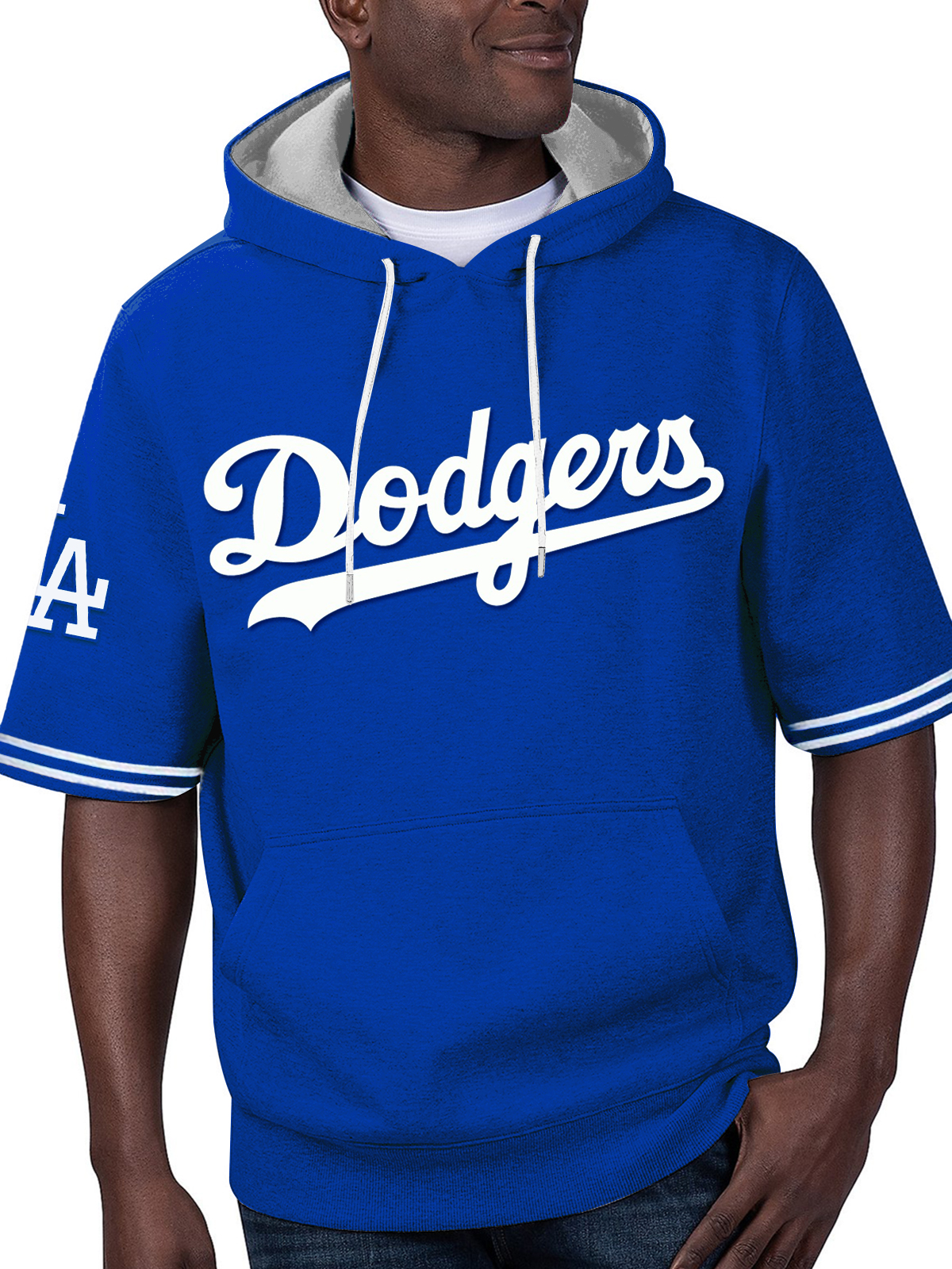 Los Angeles Dodgers Short Sleeve Hooded Sweatshirt