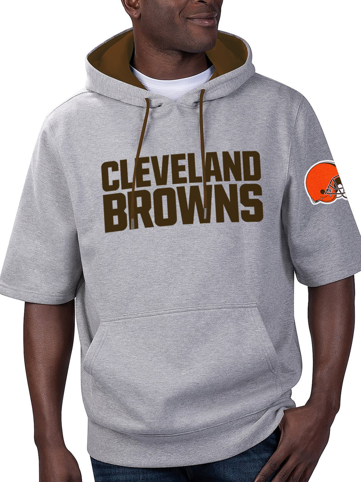 Cleveland Browns Short Sleeve Hooded Sweatshirt