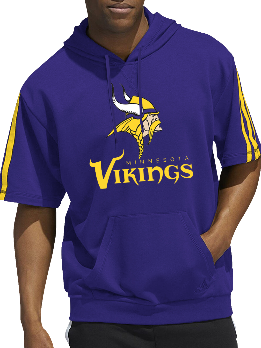 Minnesota Vikings Short Sleeve Hooded Sweatshirt