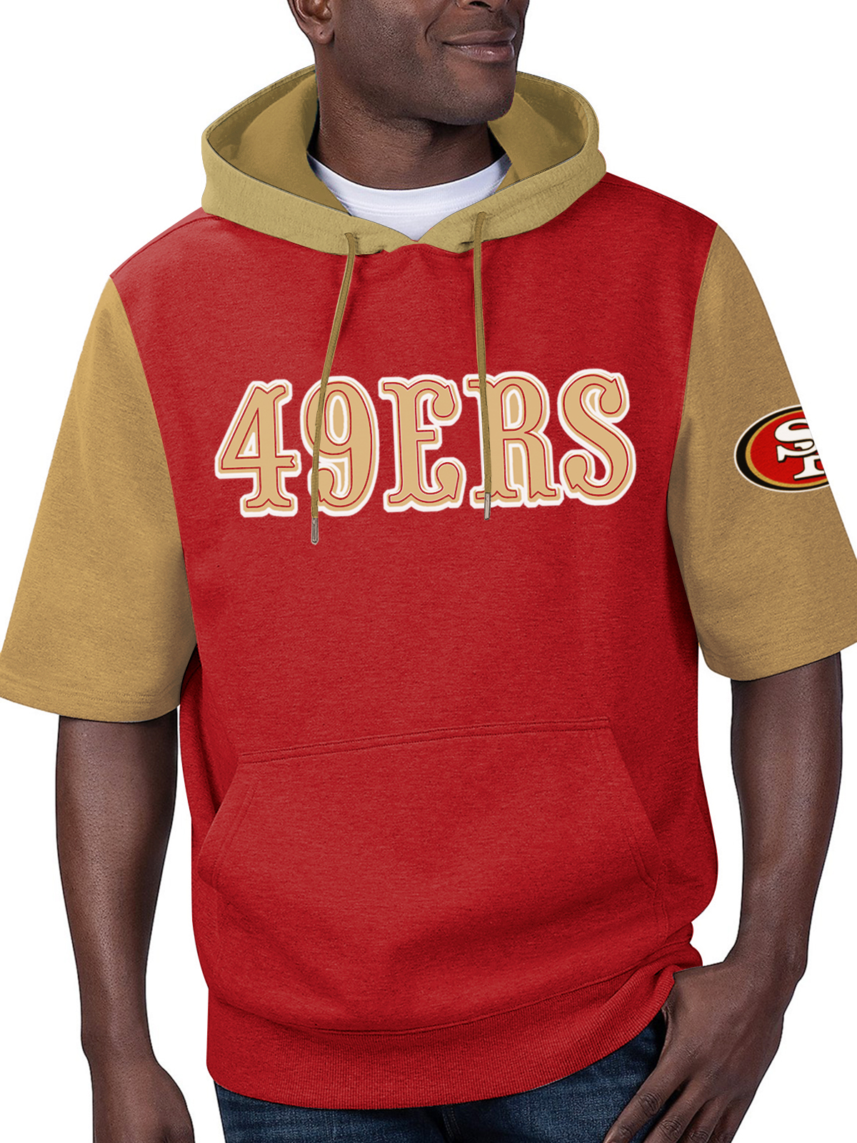 San Francisco 49ers Short Sleeve Hooded Sweatshirt
