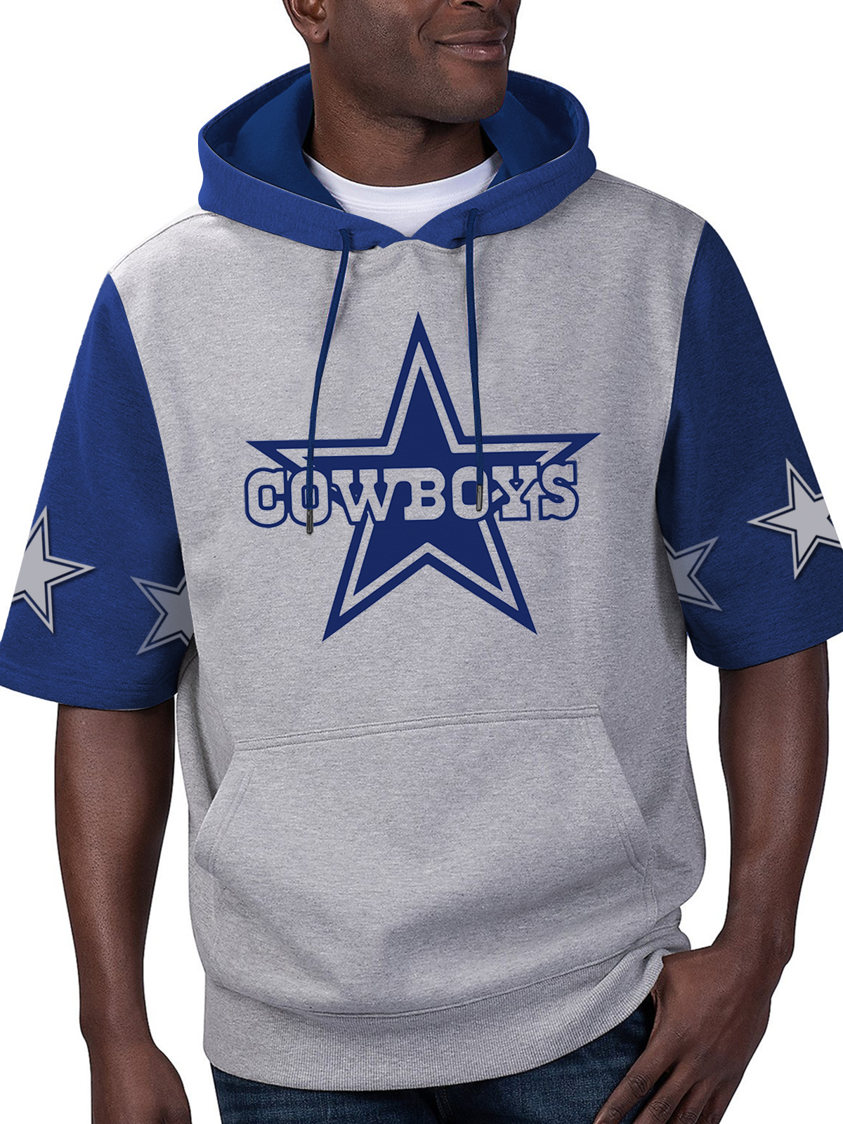 Dallas Cowboys Short Sleeve Hooded Sweatshirt