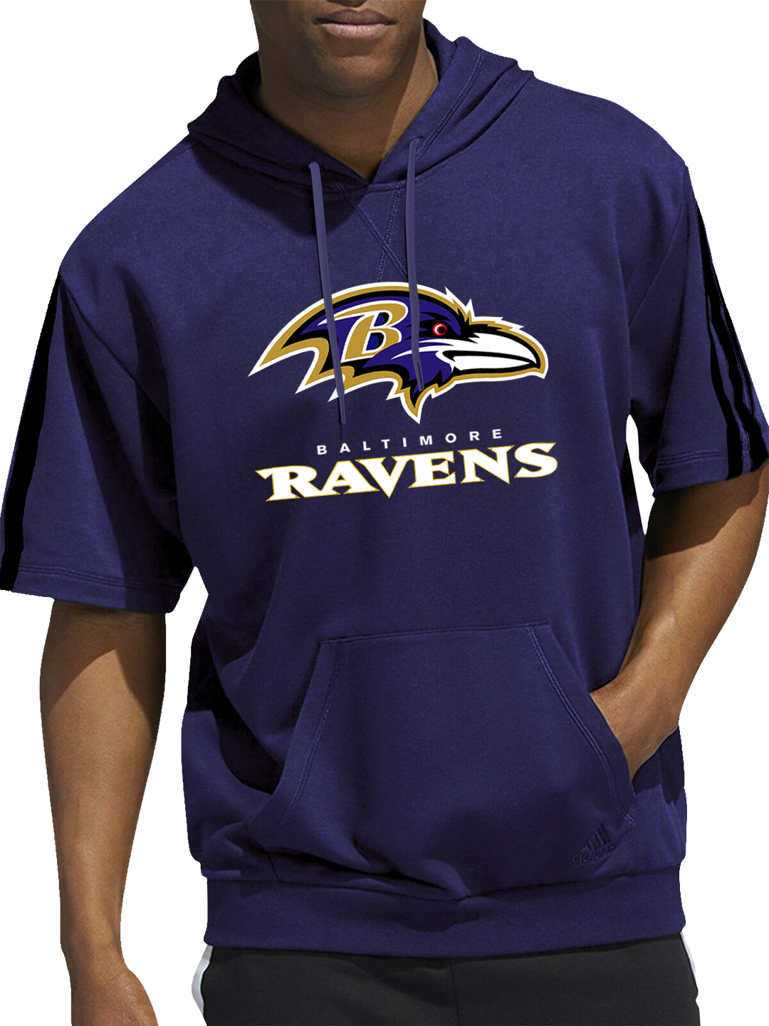 Baltimore Ravens Short Sleeve Hooded Sweatshirt