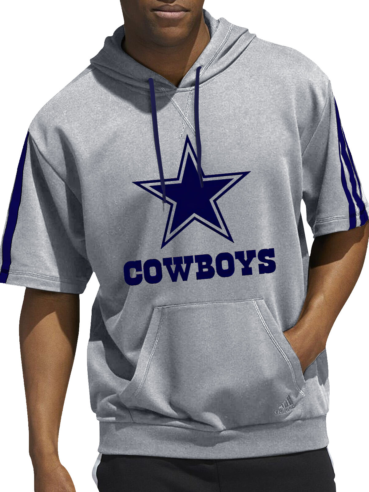 Dallas Cowboys Short Sleeve Hooded Sweatshirt
