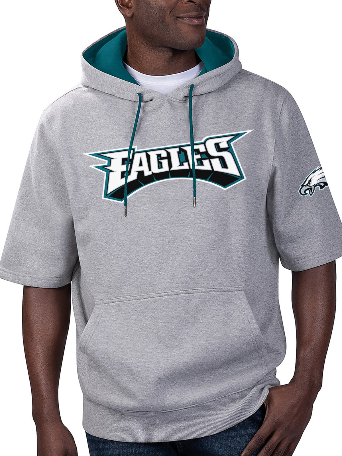 Philadelphia Eagles Short Sleeve Hooded Sweatshirt