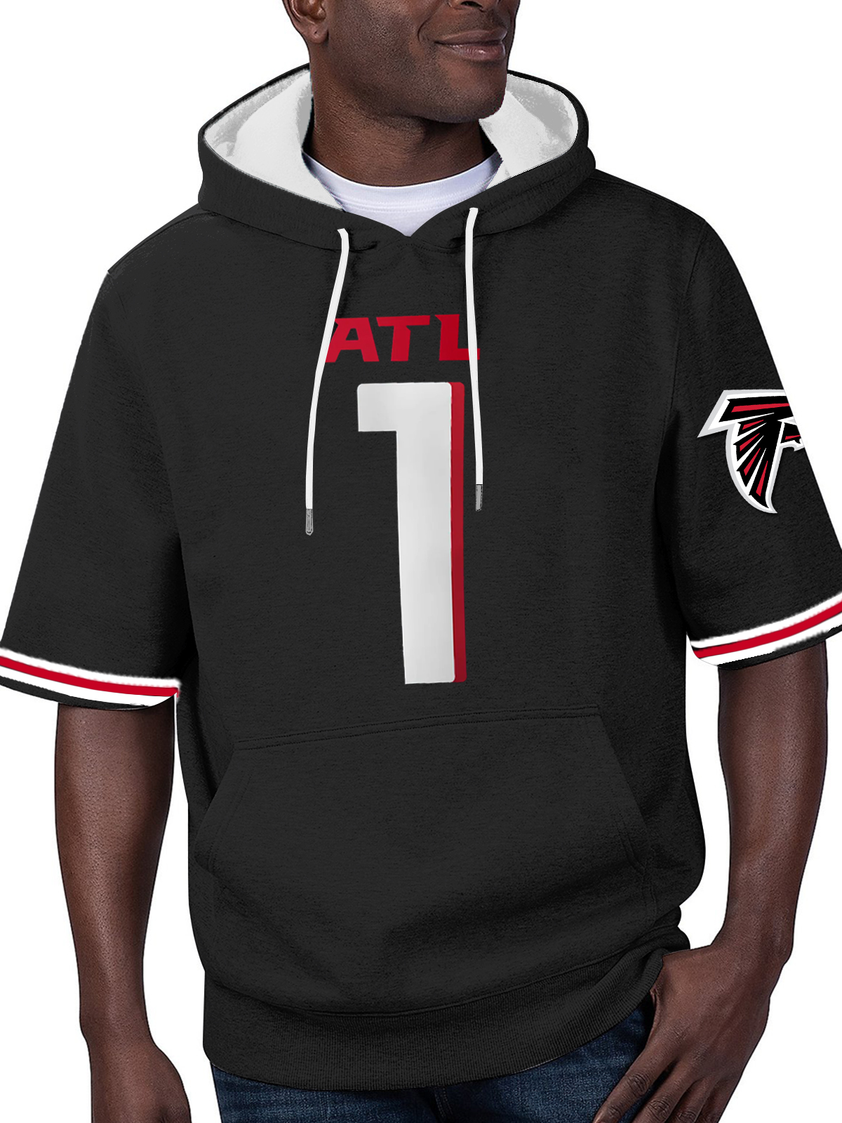 Atlanta Falcons Short Sleeve Hooded Sweatshirt