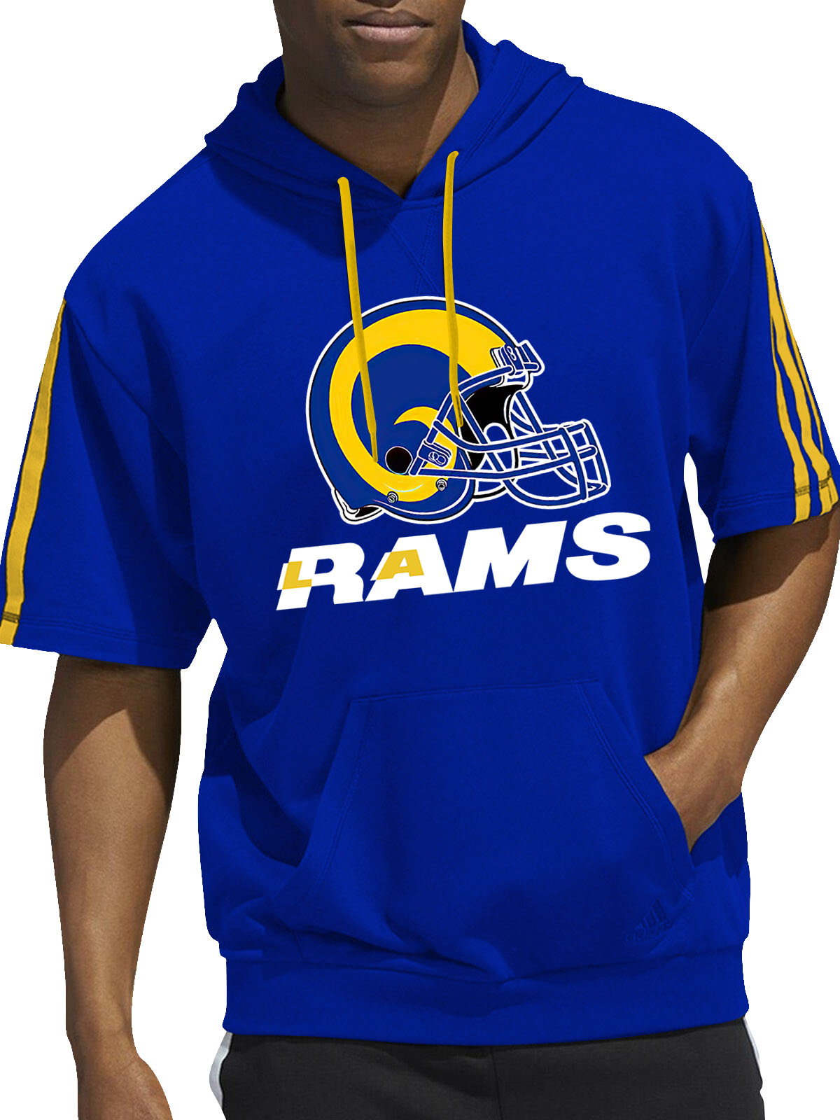 Los Angeles Rams Short Sleeve Hooded Sweatshirt