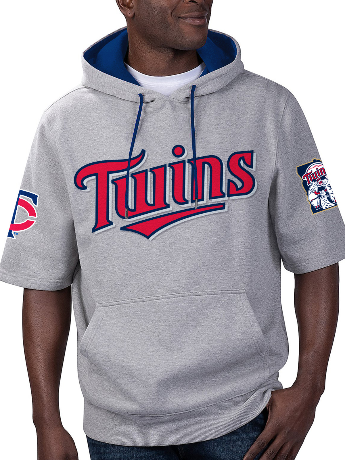 Minnesota Twins Fashion Short Sleeve Hooded Sweatshirt