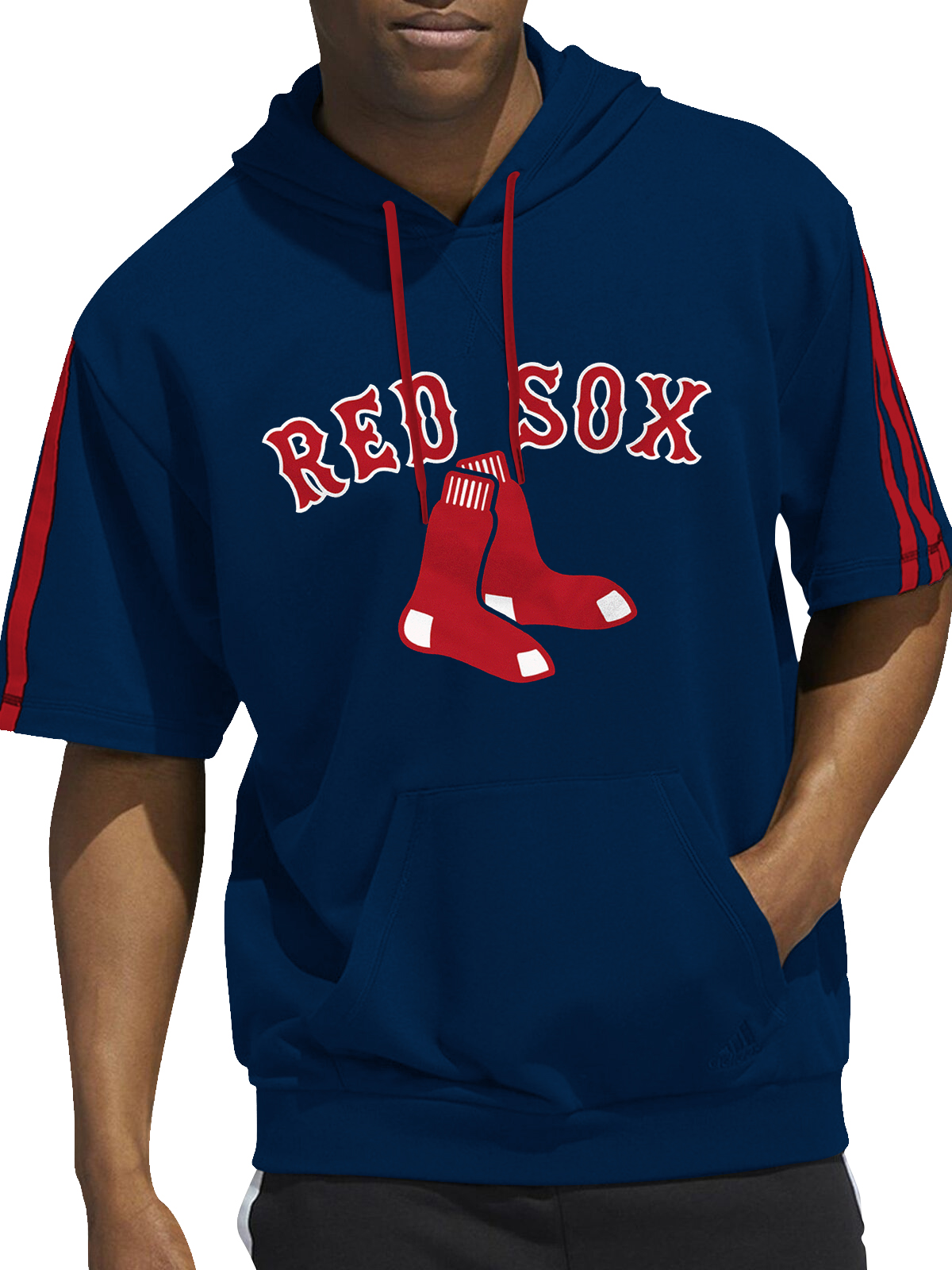 Boston Red Sox Short Sleeve Hooded Sweatshirt
