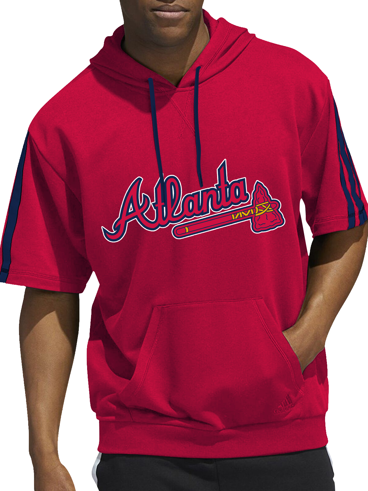 Atlanta Braves Short Sleeve Hooded Sweatshirt