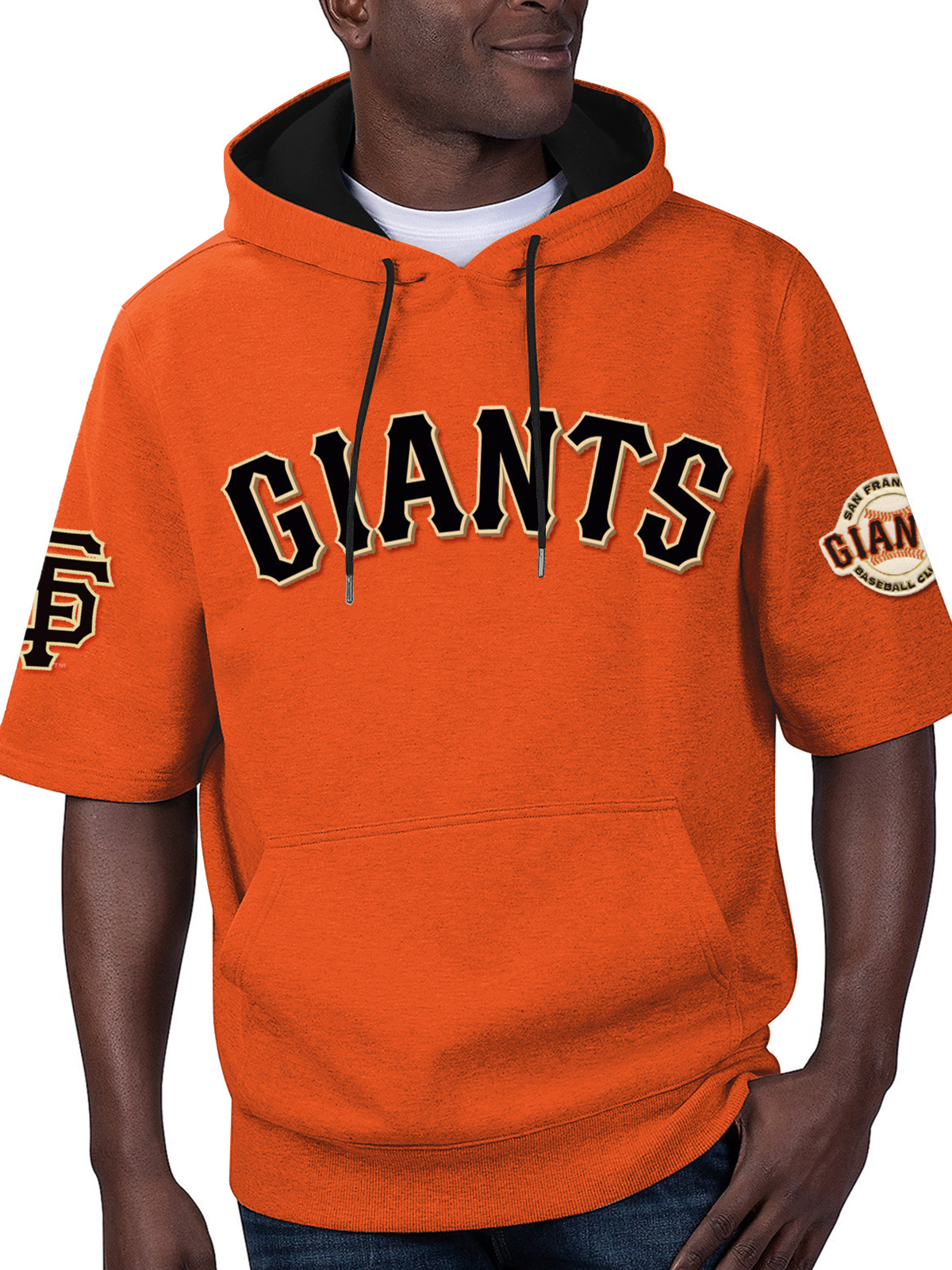 San Francisco Giants Fashion Short Sleeve Hooded Sweatshirt
