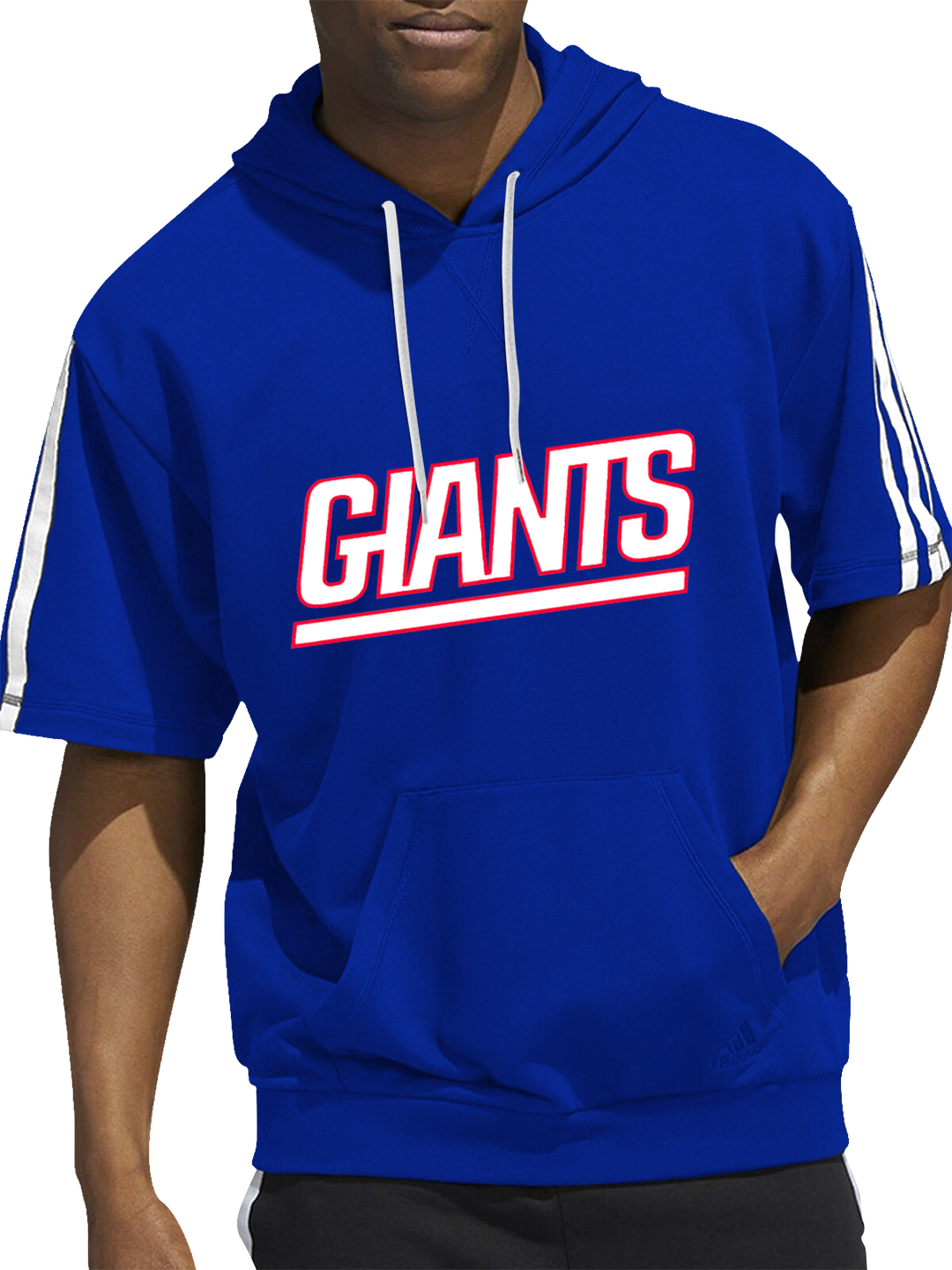 New York Giants Short Sleeve Hooded Sweatshirt