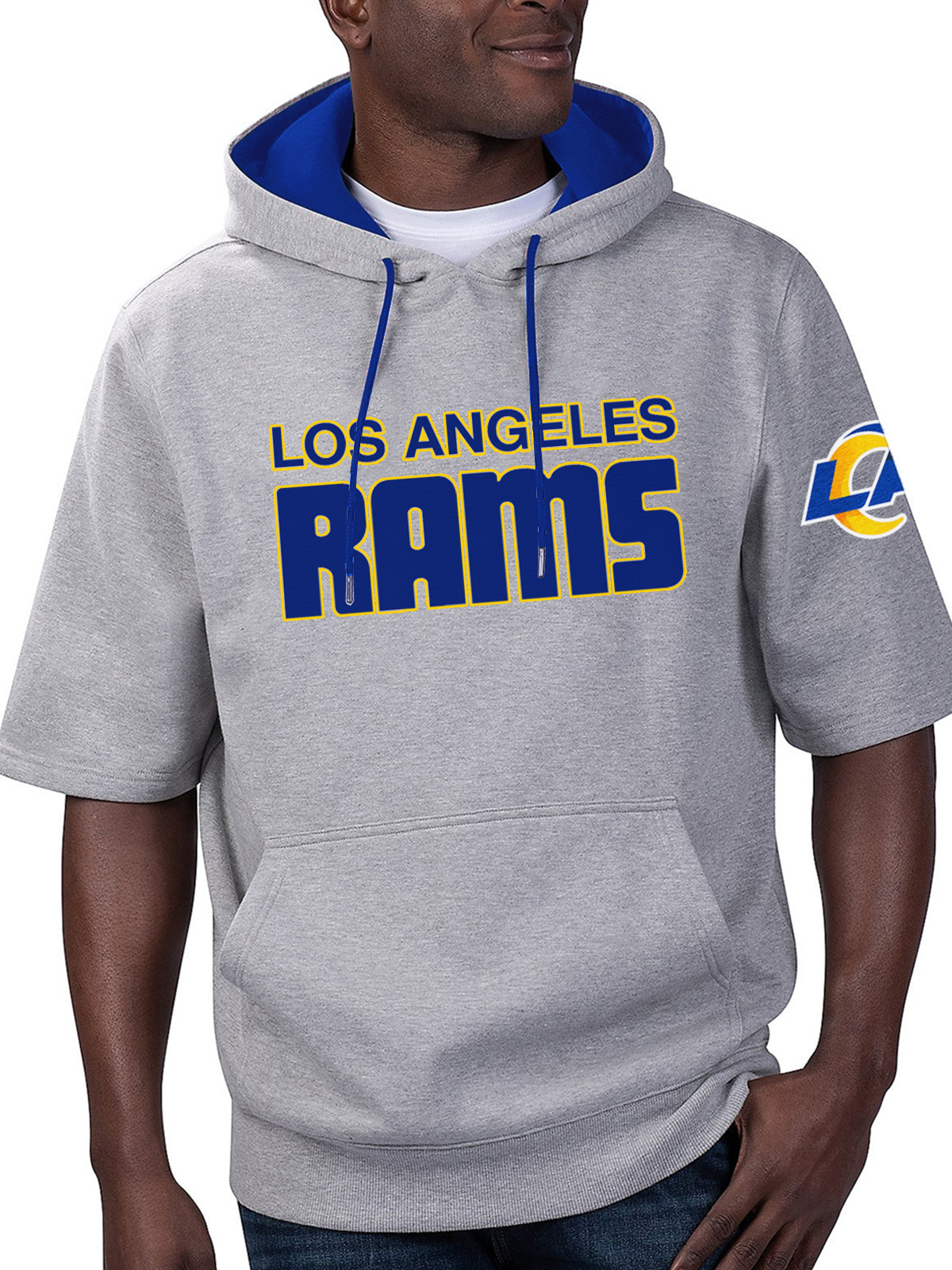 Los Angeles Rams Short Sleeve Hooded Sweatshirt