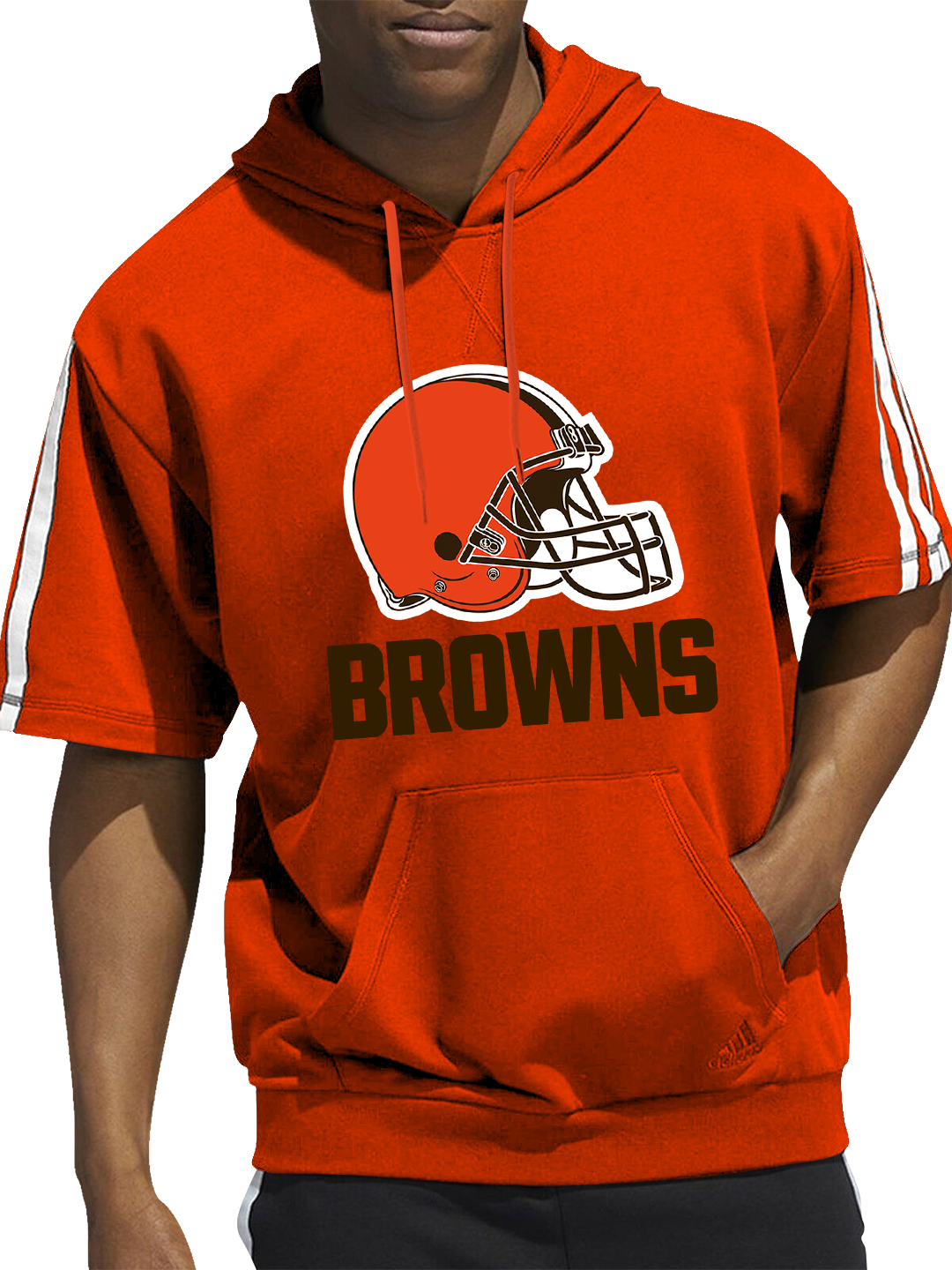 Cleveland Browns Short Sleeve Hooded Sweatshirt