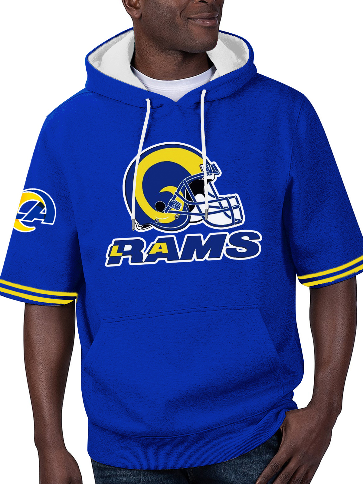 Los Angeles Rams Short Sleeve Hooded Sweatshirt