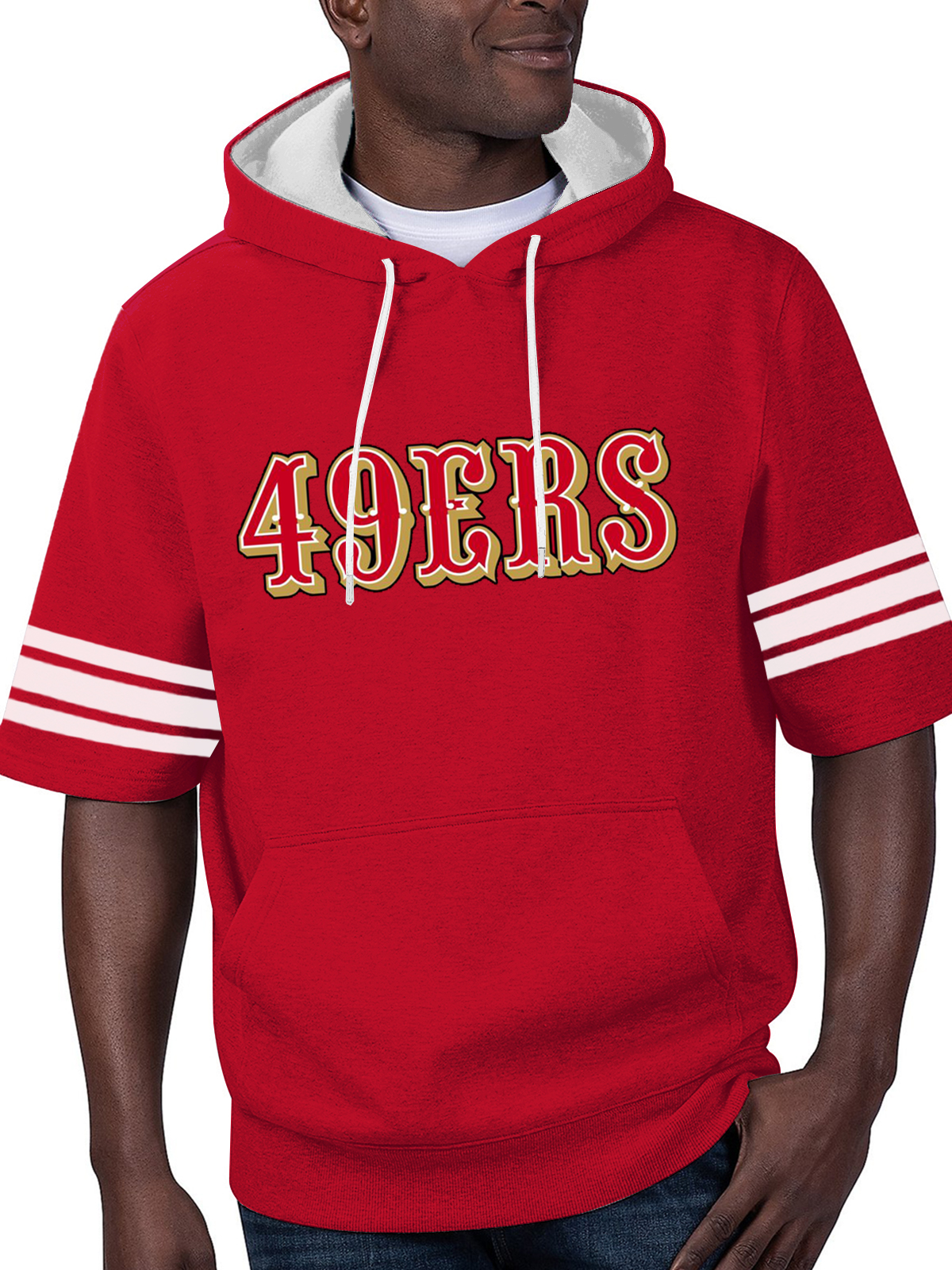 San Francisco 49ers Short Sleeve Hooded Sweatshirt