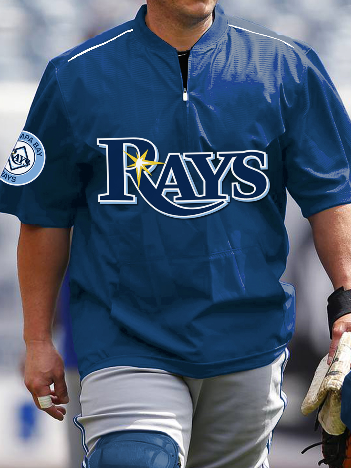 Tampa Bay Rays Short Sleeve Zip Sweatshirt