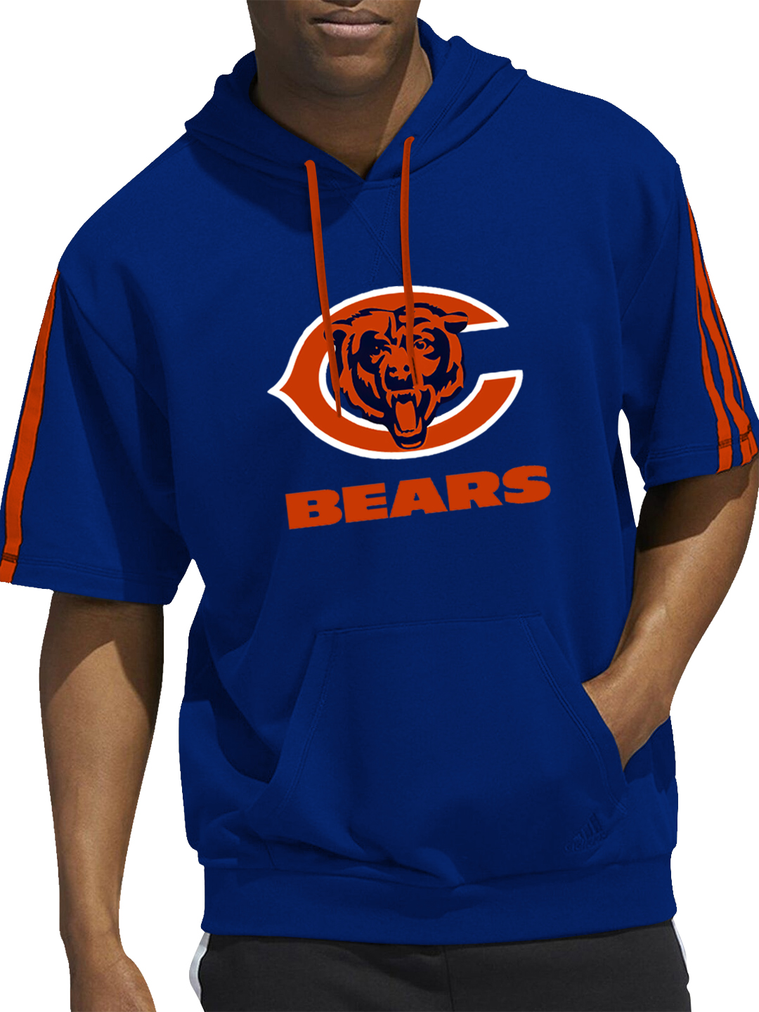 Chicago Bears Short Sleeve Hooded Sweatshirt