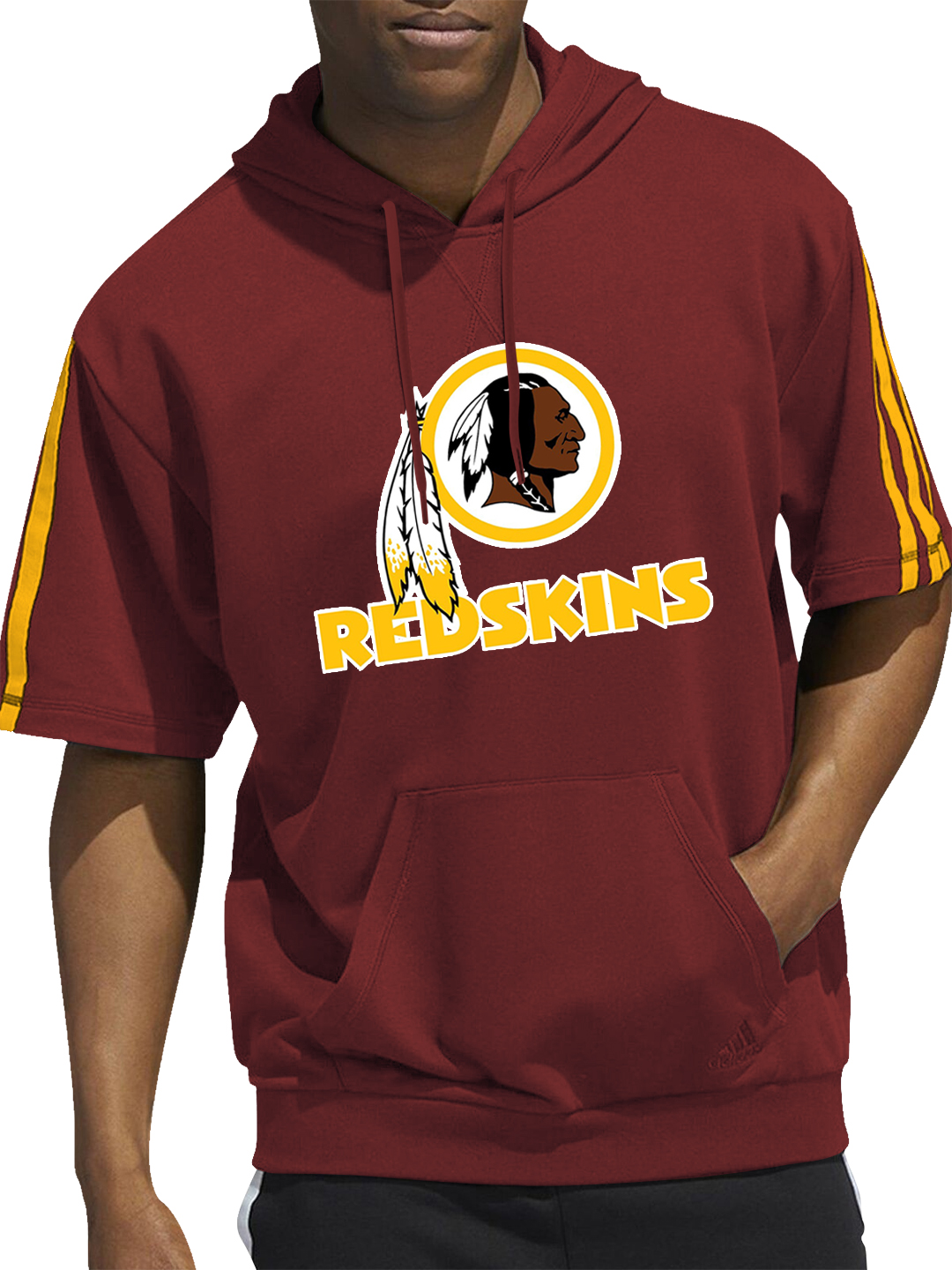 Washington Football Short Sleeve Hooded Sweatshirt
