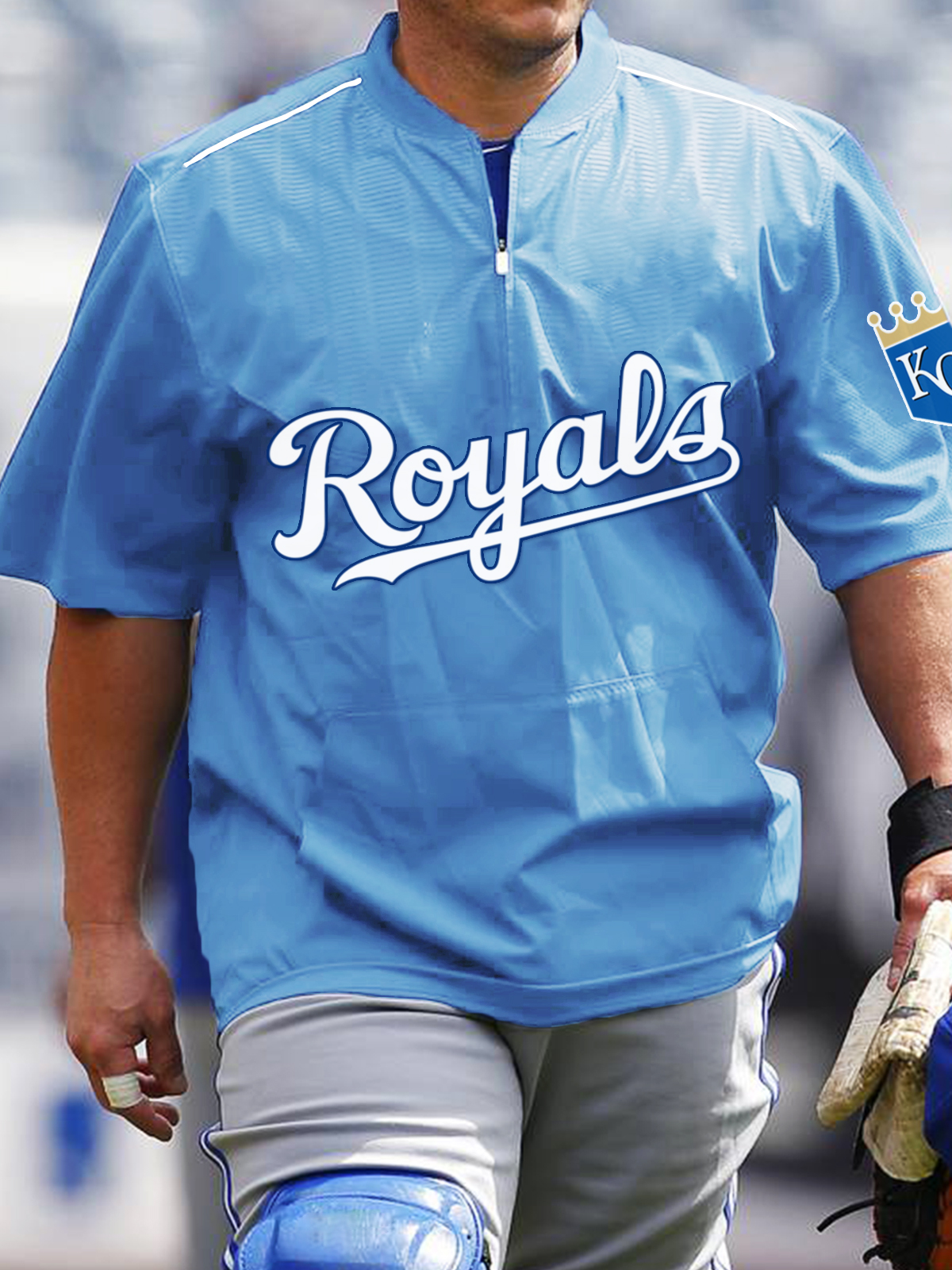 Kansas City Royals Short Sleeve Zip Sweatshirt