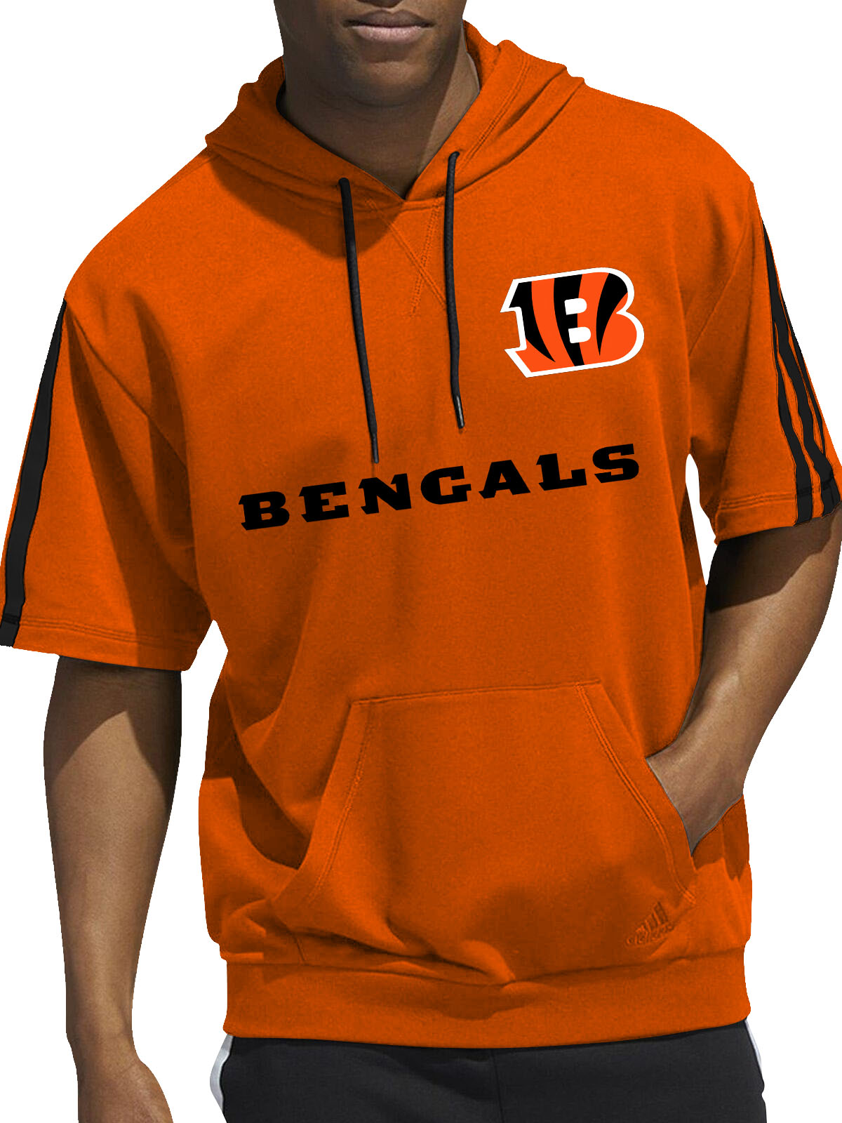 Cincinnati Bengals Short Sleeve Hooded Sweatshirt