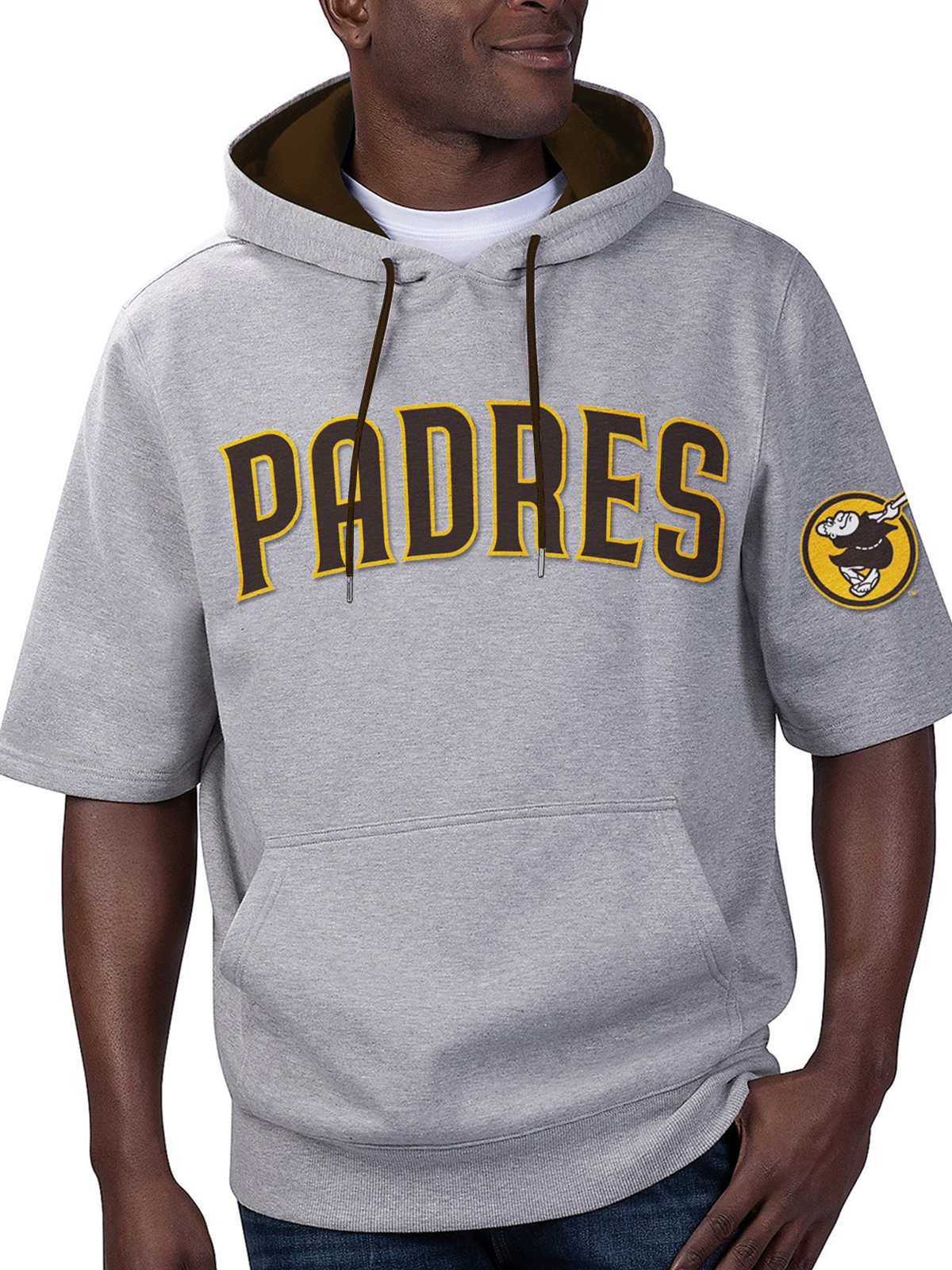 San Diego Padres Fashion Short Sleeve Hooded Sweatshirt