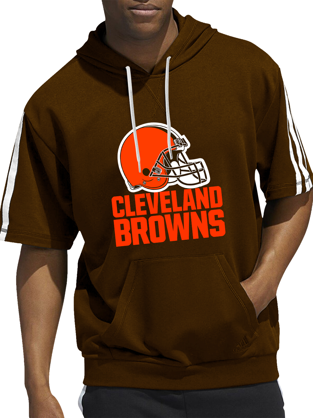 Cleveland Browns Short Sleeve Hooded Sweatshirt