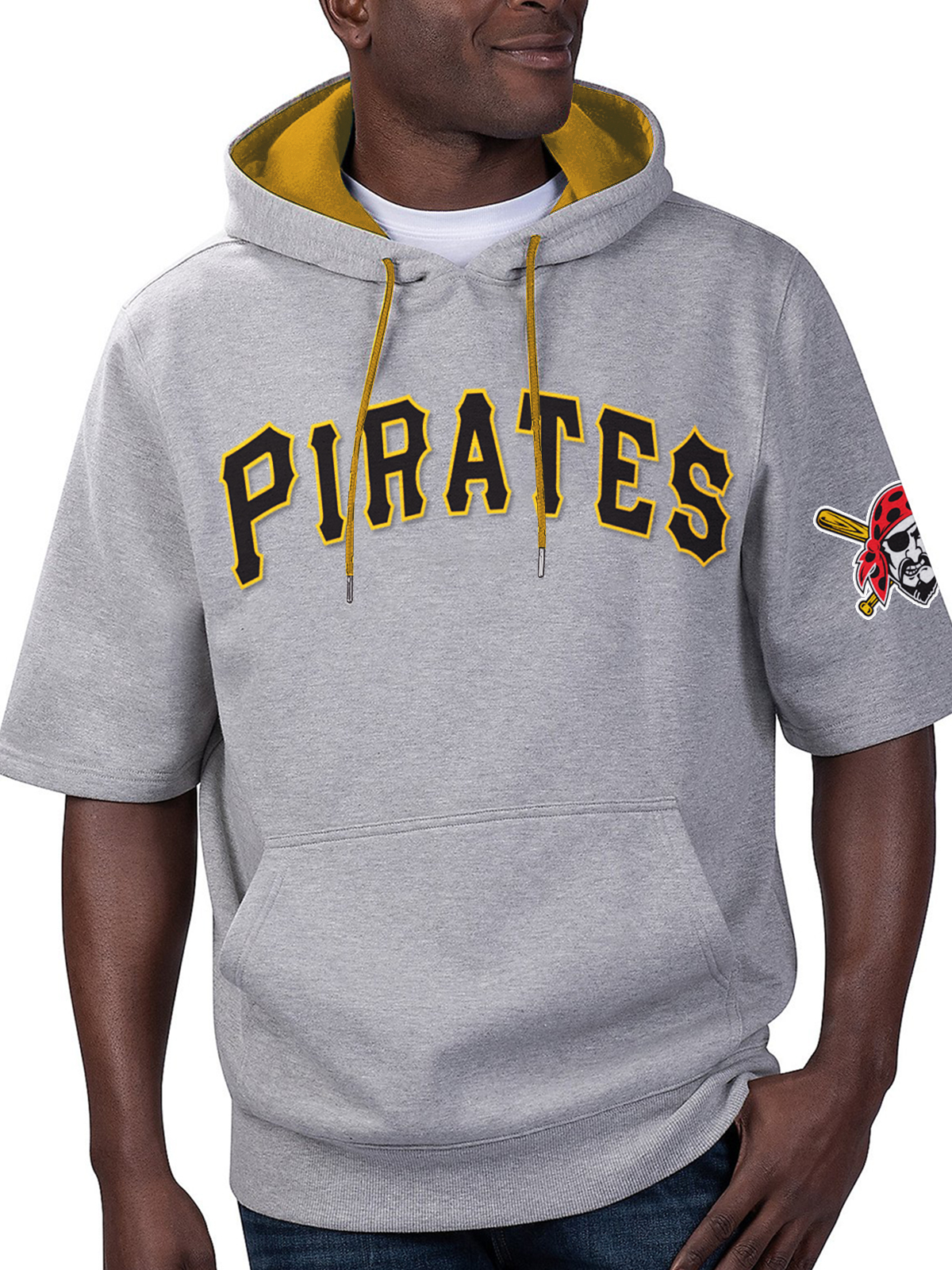Pittsburgh Pirates Fashion Short Sleeve Hooded Sweatshirt