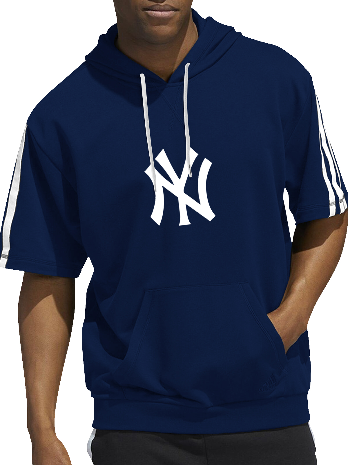 New York Yankees Short Sleeve Hooded Sweatshirt