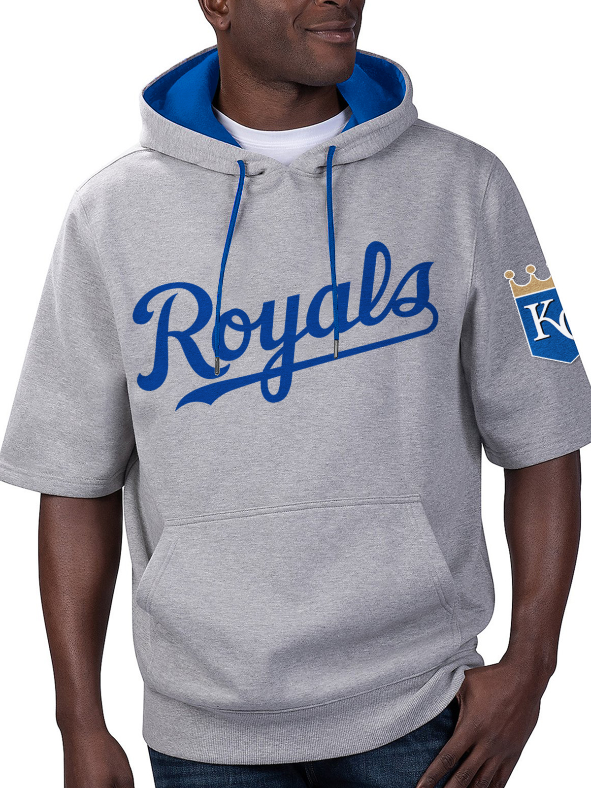 Kansas City Royals Fashion Short Sleeve Hooded Sweatshirt