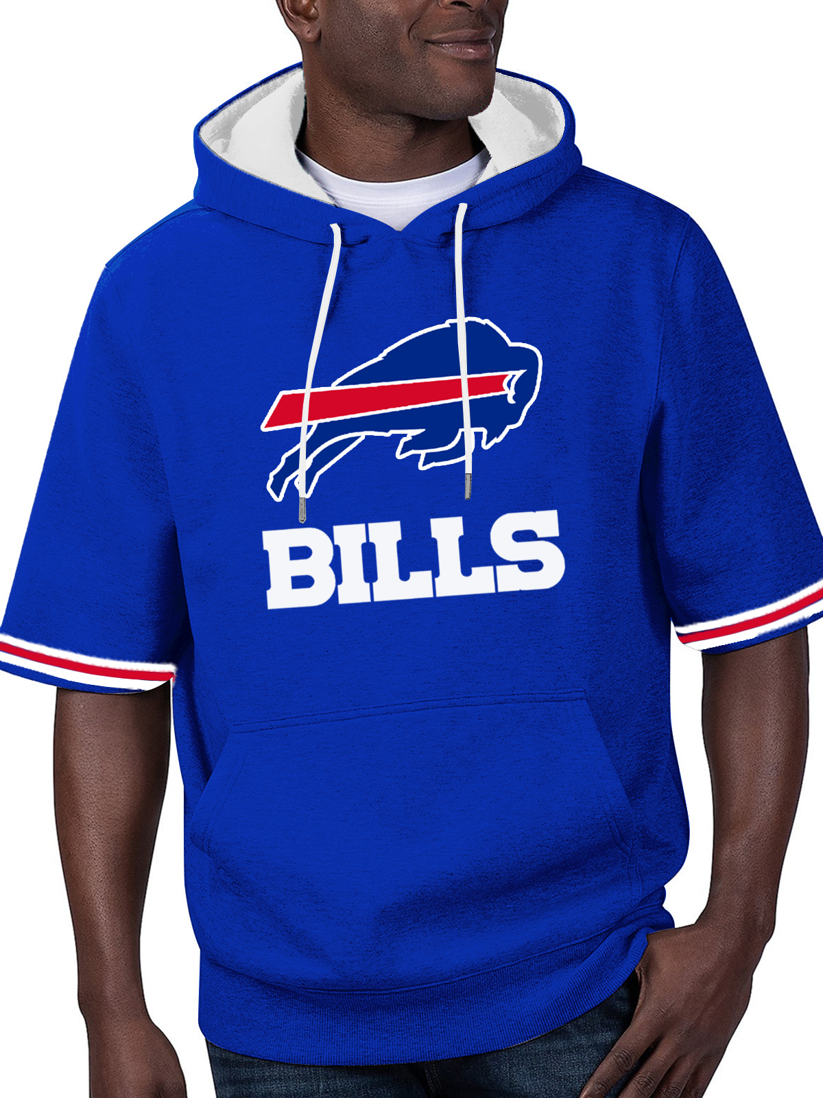 Buffalo Bills Short Sleeve Hooded Sweatshirt